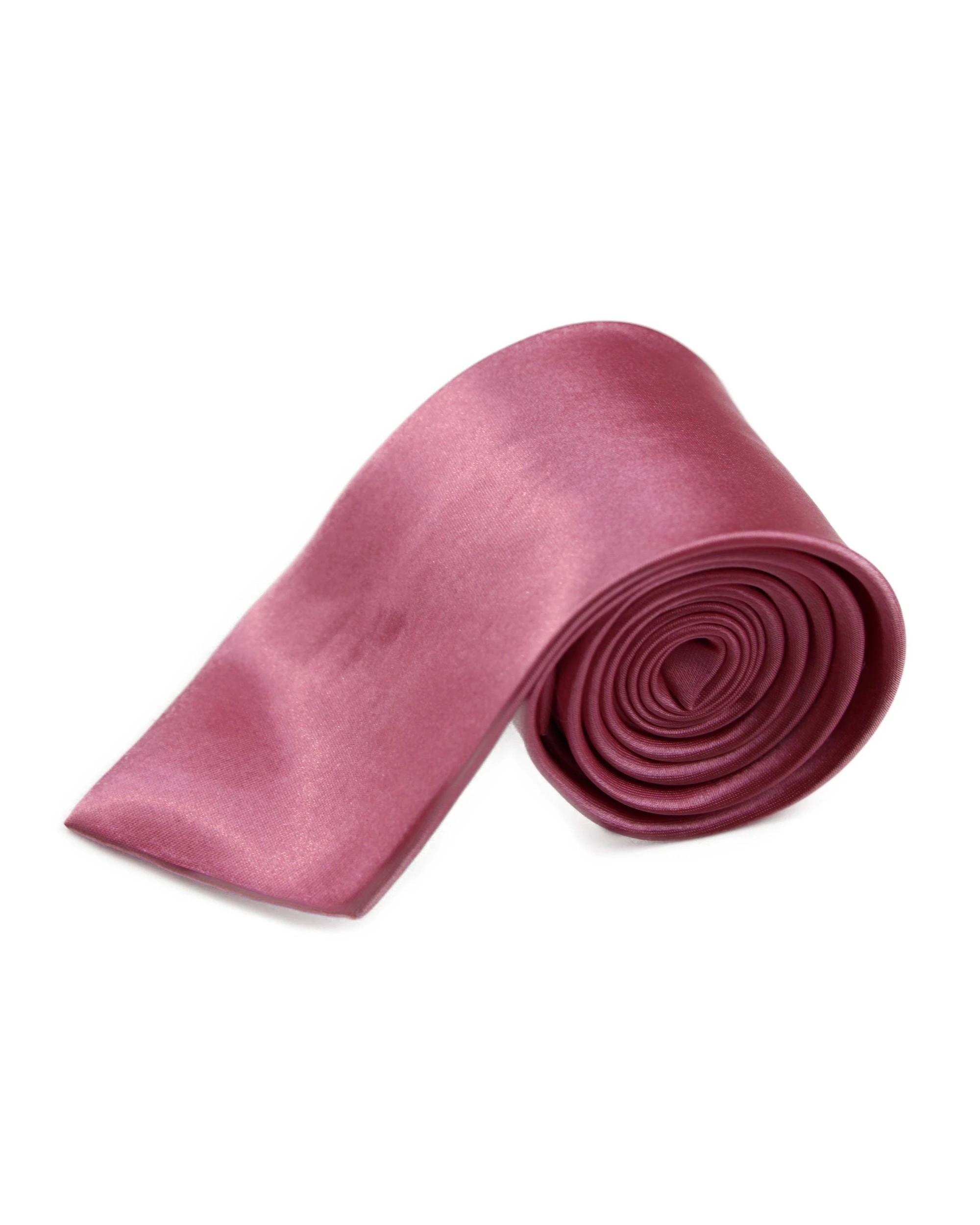1 Zasel Mens Pink 8cm Plain Neck Tie, 1 of 2
