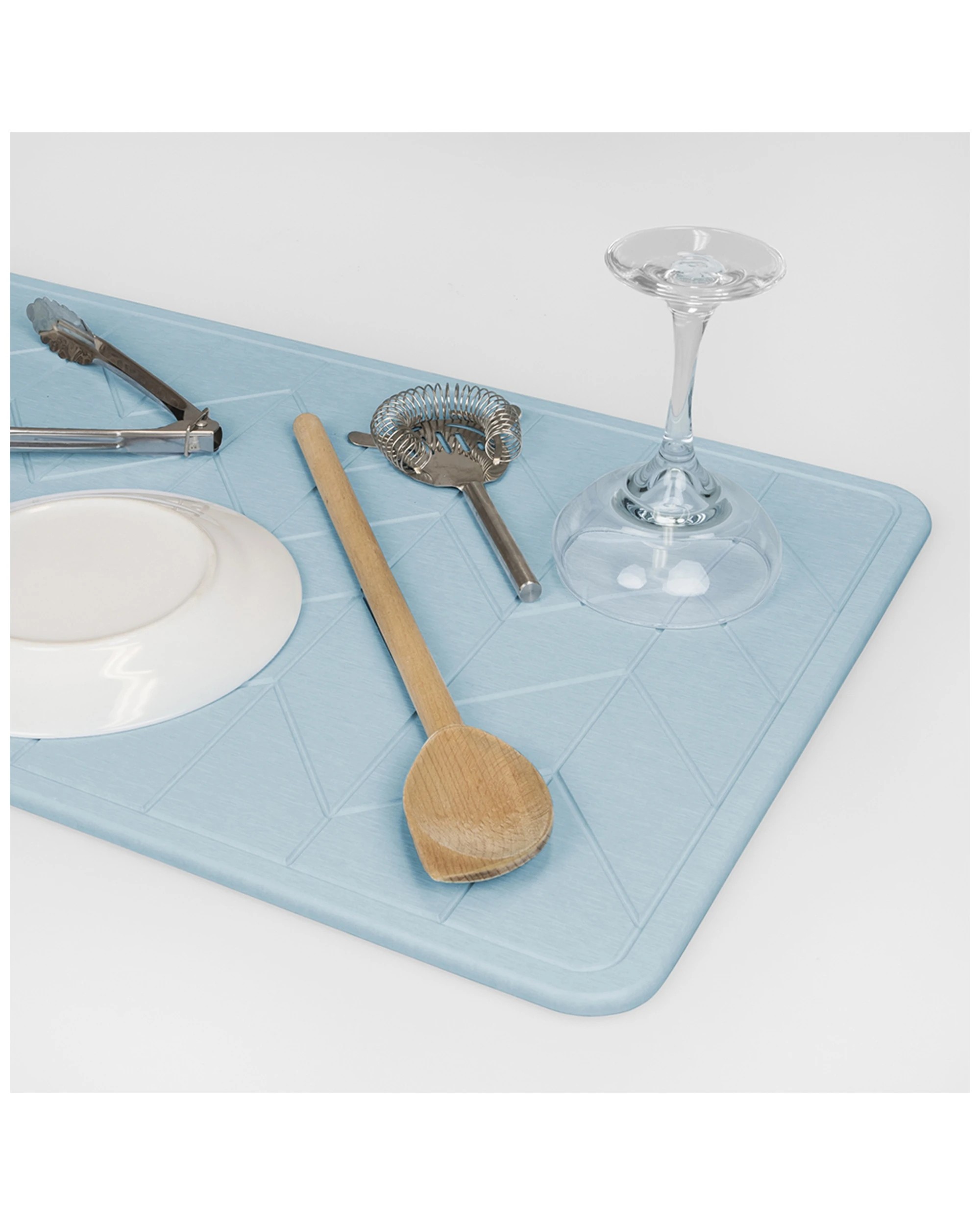 5 Algodon 60x39cm Bath Stone Mat Mist Moisture Absorbing Bathroom Mat - 1 Pack
 - Blue, 5 of 5