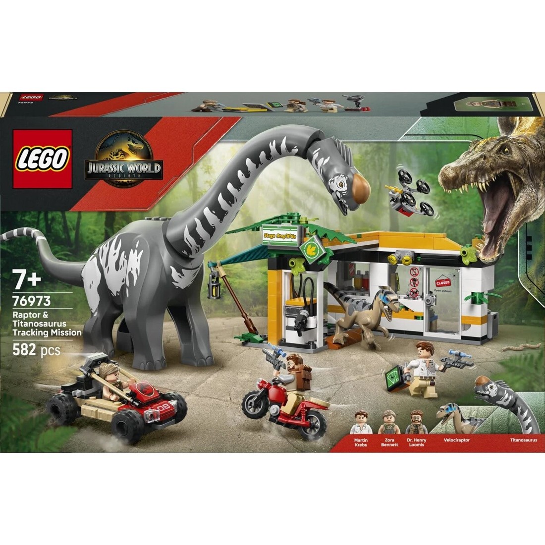 1 LEGO Jurassic World Raptor & Titanosaurus Tracking Mission 76973, 1 of 9