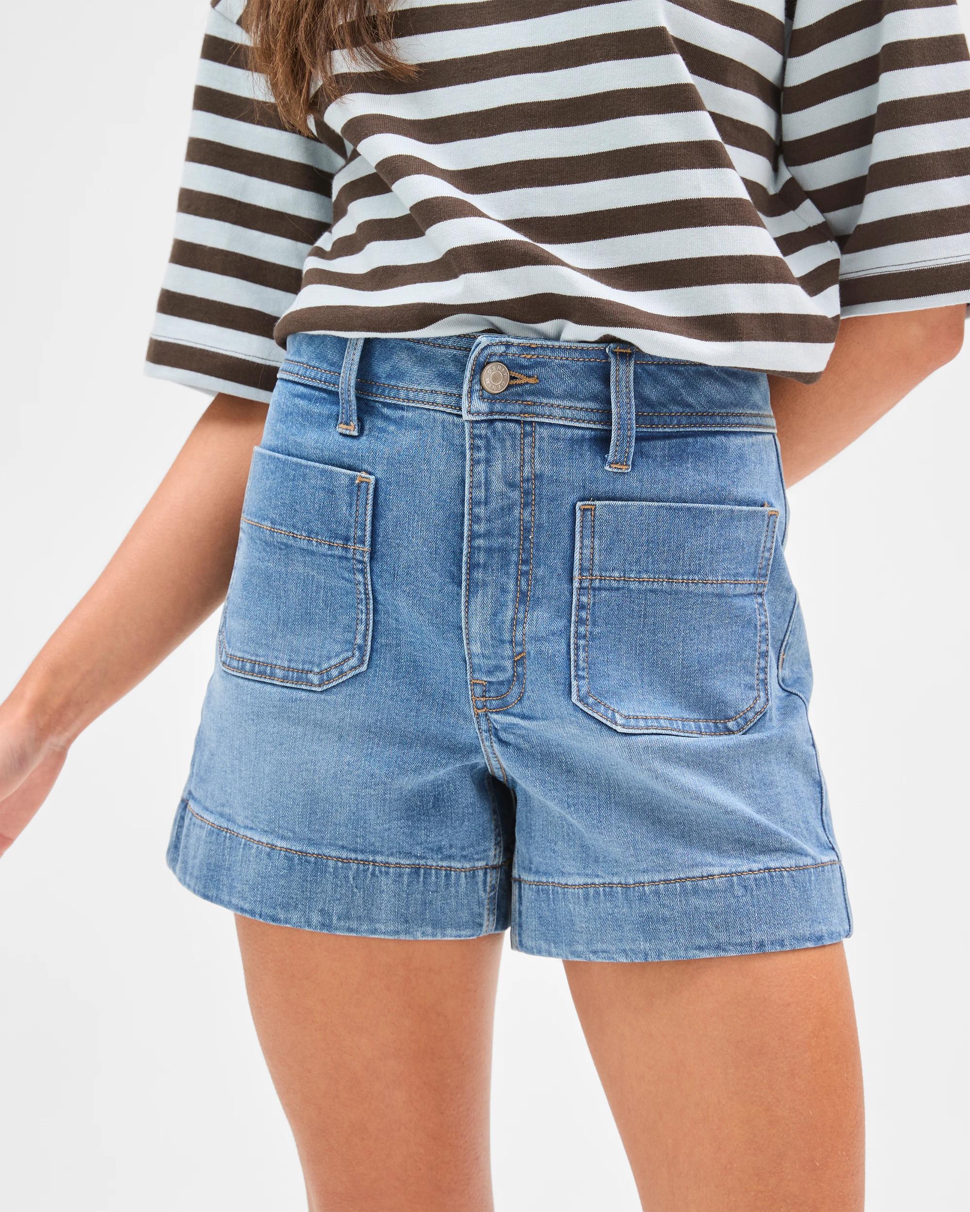 4 Target Petites Denim Shorts - Mila VINTAGE WORN INDIGO, 4 of 7