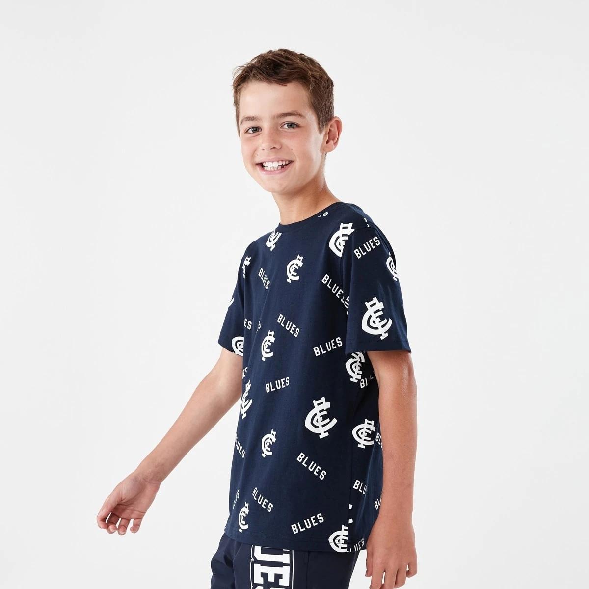 2 Official AFL Kids All Over Print T-shirt Carlton, 2 of 10