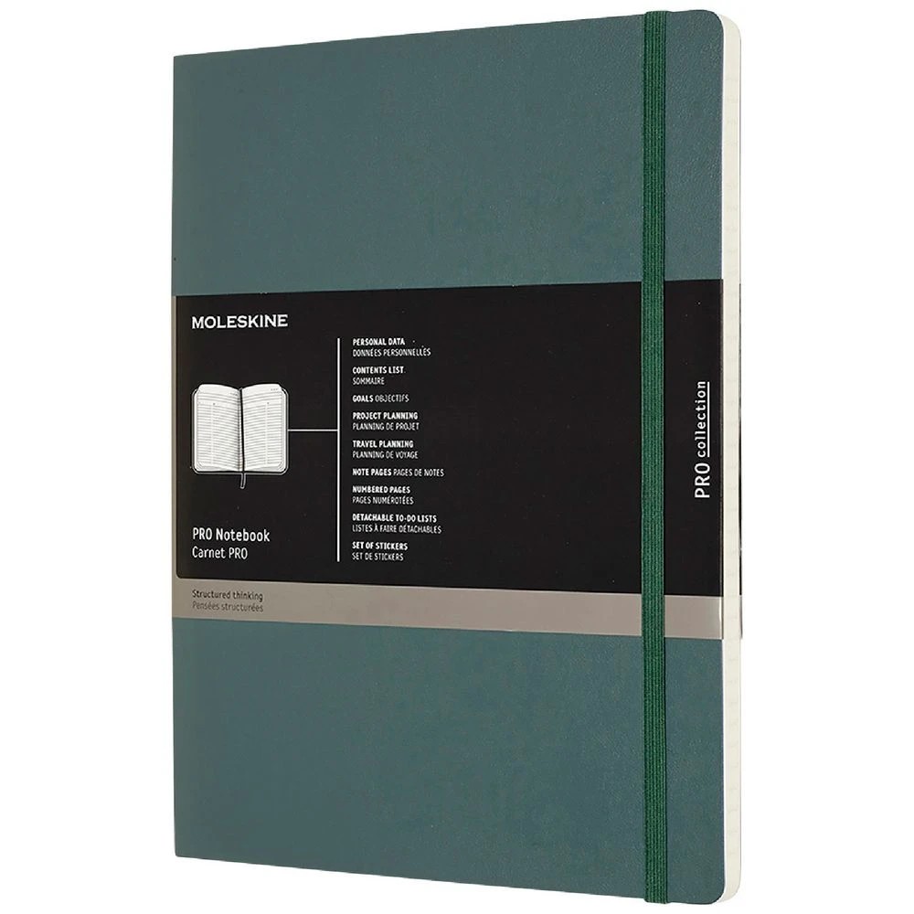 1 Moleskine Professional Softcover XL 192pg Notebook Green, 1 of 4