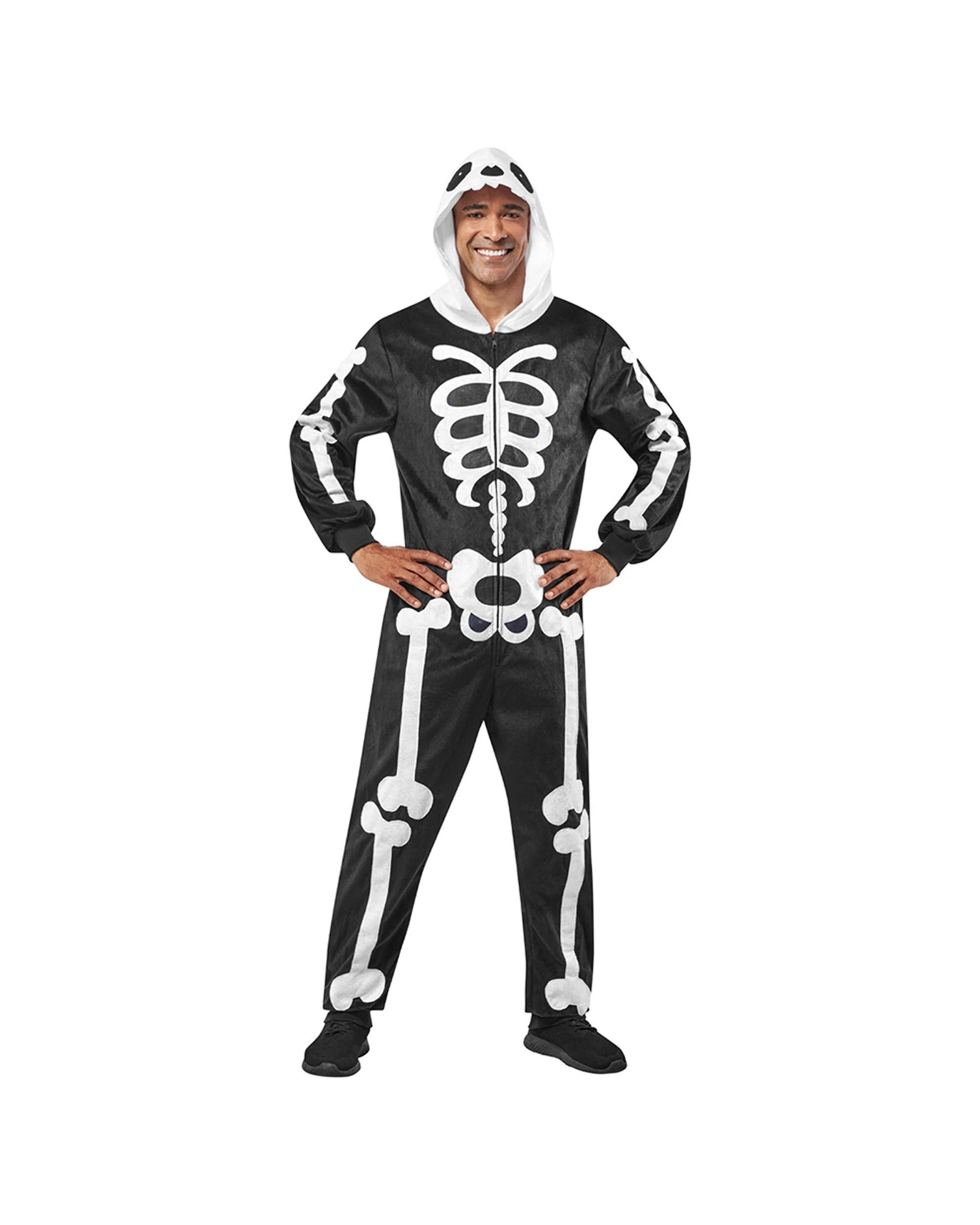 1 Rubies Skeleton One Piece Costume Party Dress-Up Size S-M - Black, 1 of 3