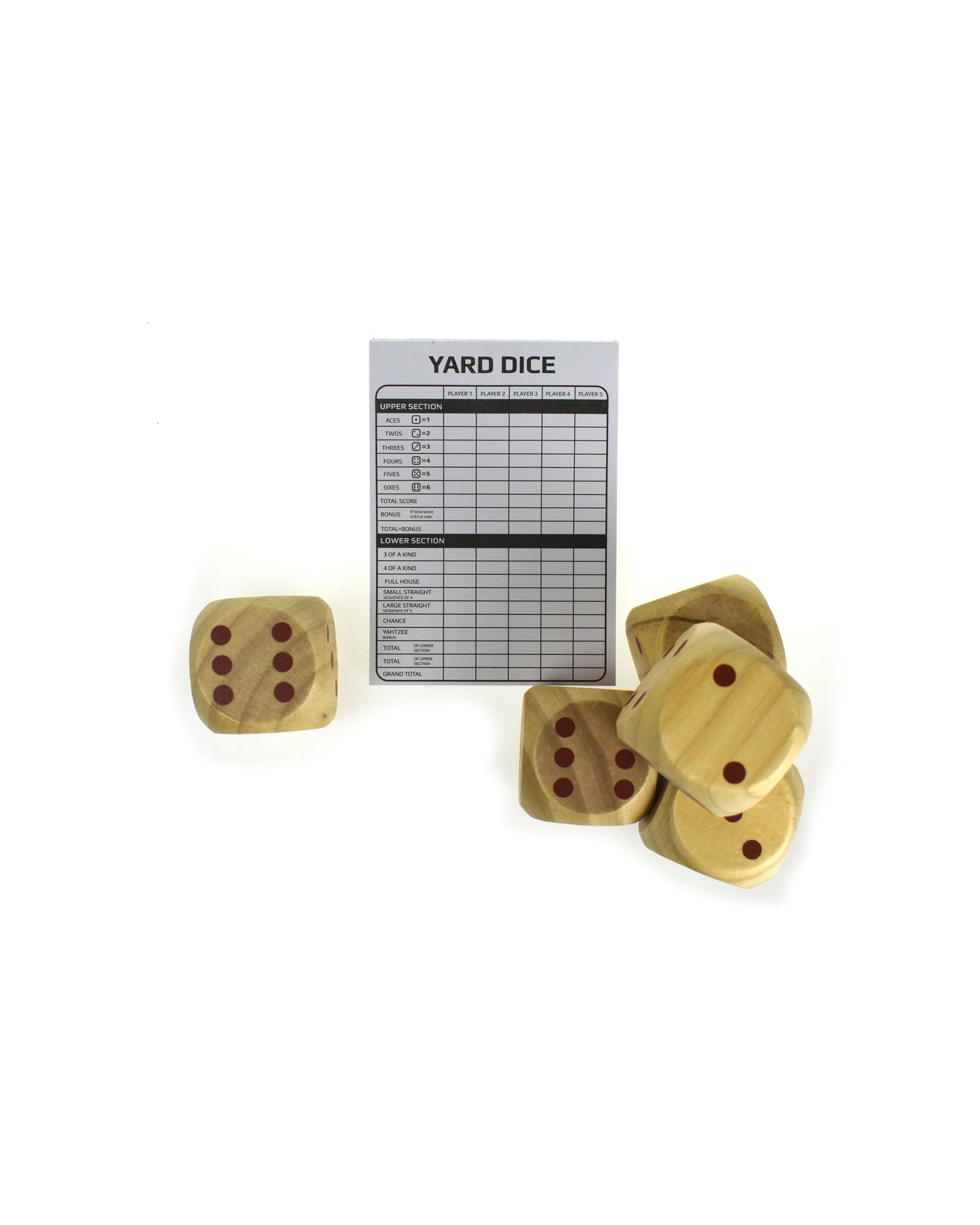 2 Tooky Toy 5pc Toddler Childrens Outdoor Lawn Dice Game Fun Activity Pine Wood Set - Natural, 2 of 3