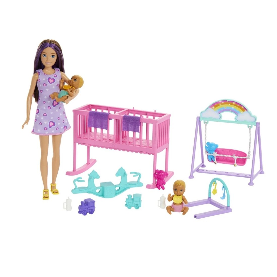 2 Barbie Skipper Babysitter Doll with Twin Nursery Playset, 2 of 6