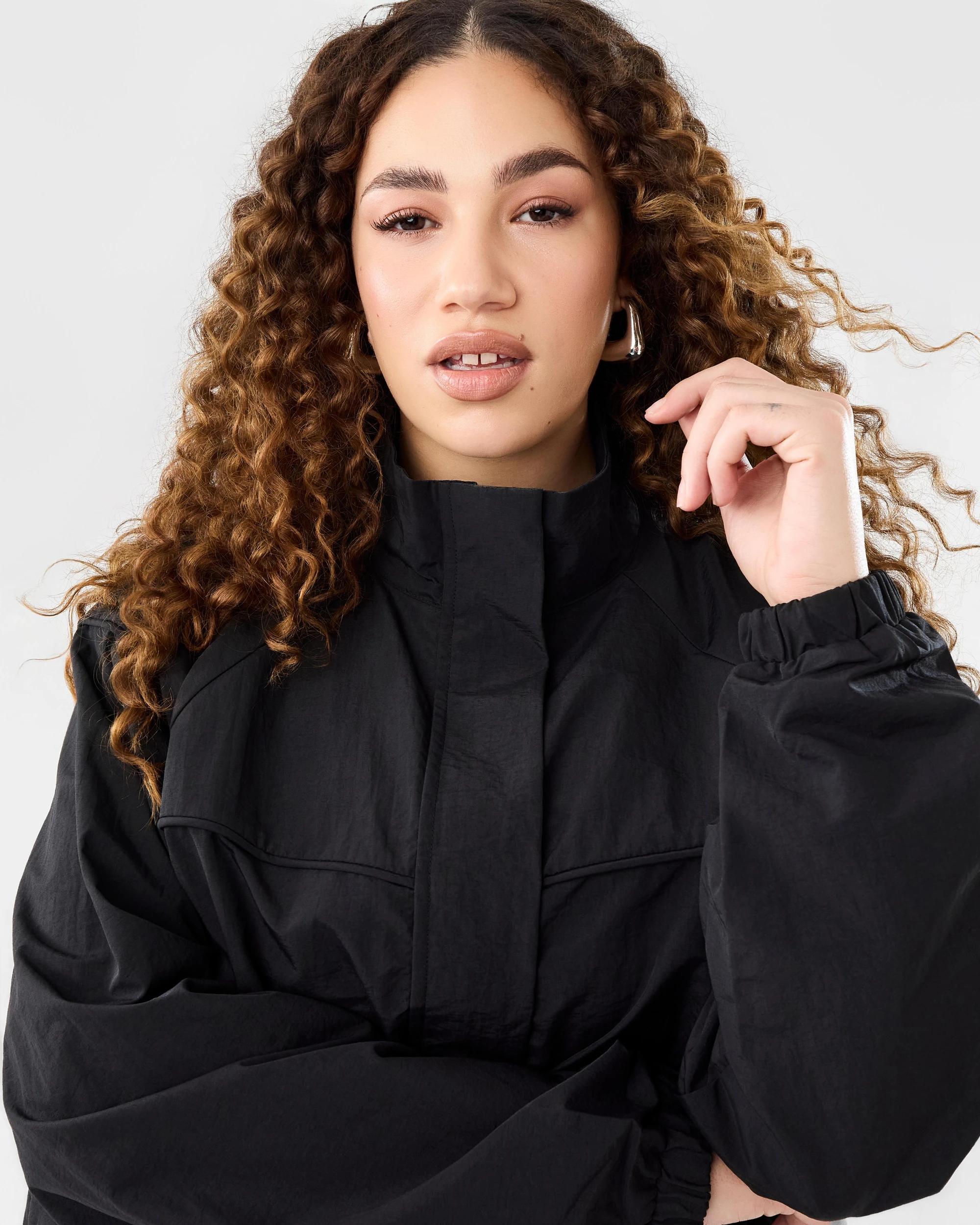 5 Sporty Zip Up Jacket Black, 5 of 9