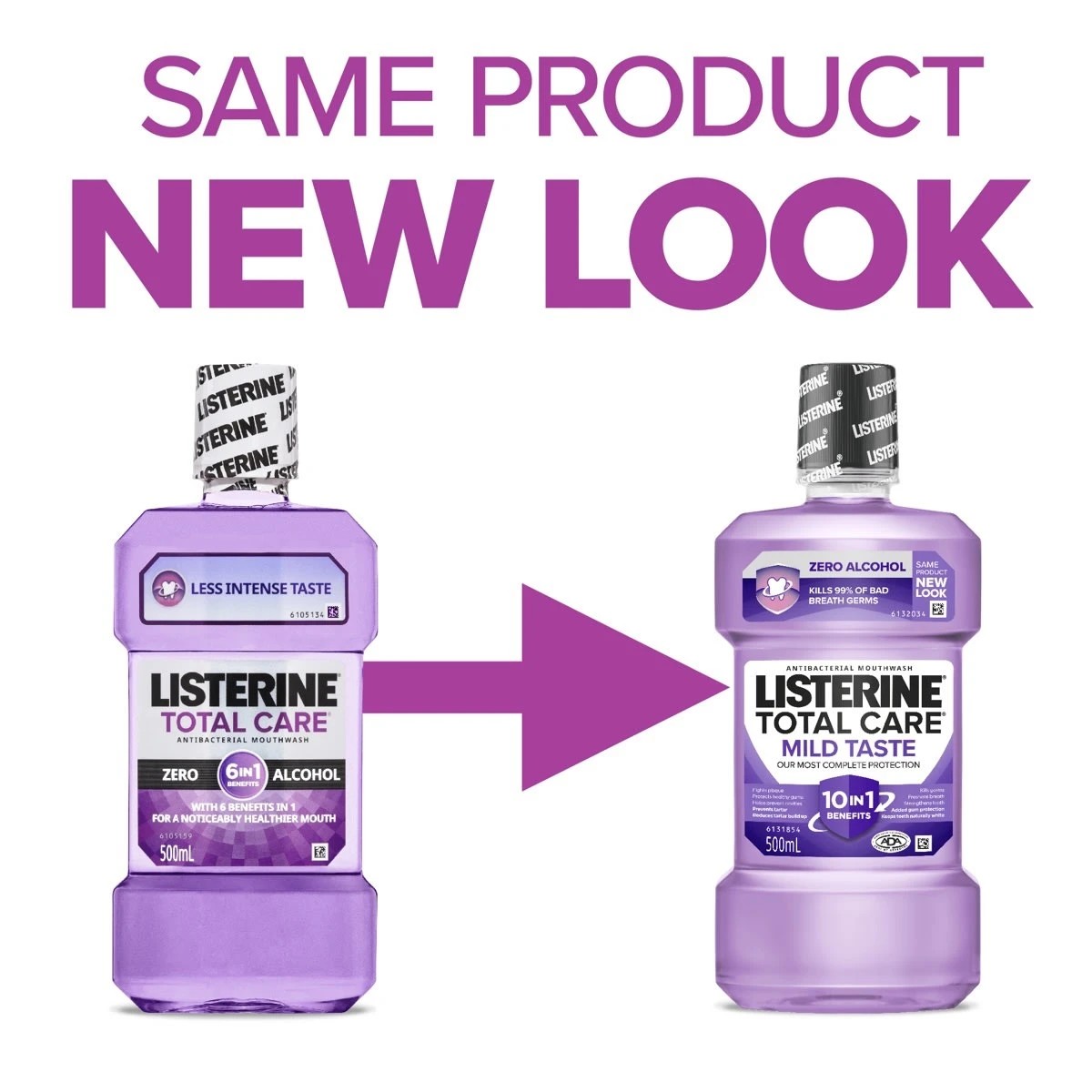 3 Listerine Total Care Zero Alcohol Mouthwash 250ml, 3 of 9