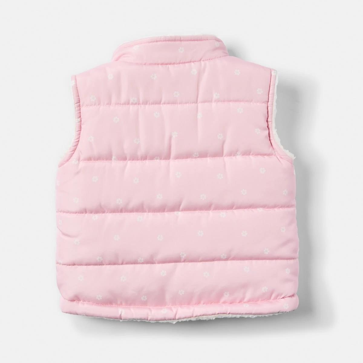 2 Reversible Puffer Vest Pnk Flower, 2 of 3