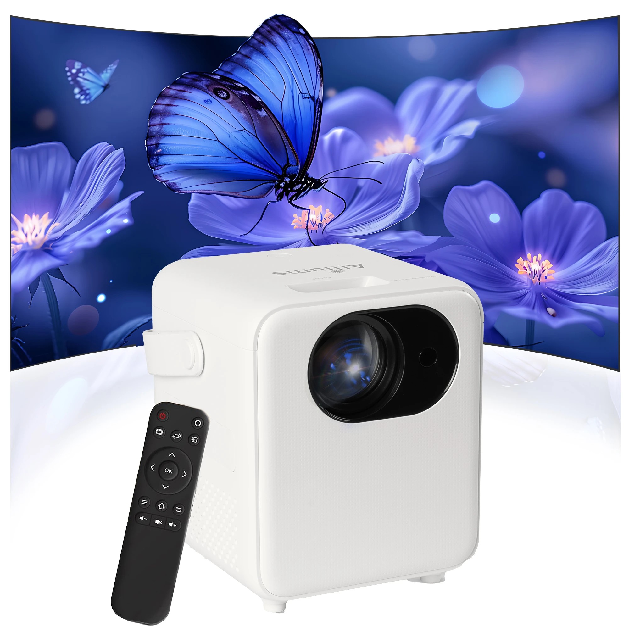 1 Alliums Projector Ultimate 9500Lumens HD 1080p Supported - White, 1 of 5