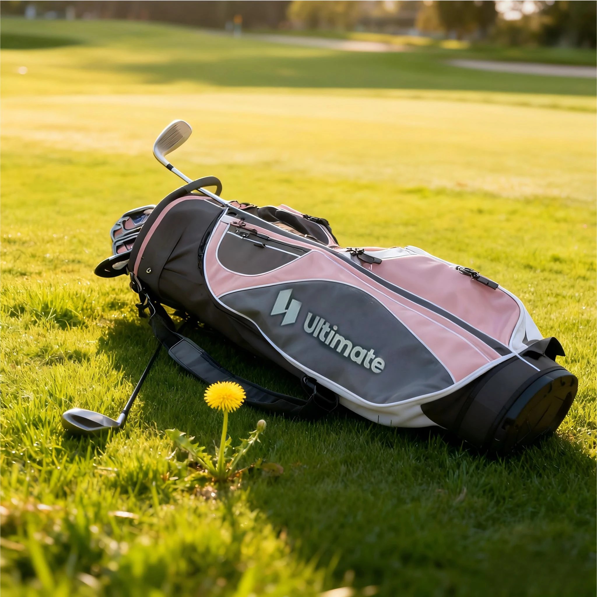 2 Costway Women's Complete Golf Club Set, Golf Club Package Set Right Handed w/Stand Bag - Pink, 2 of 2