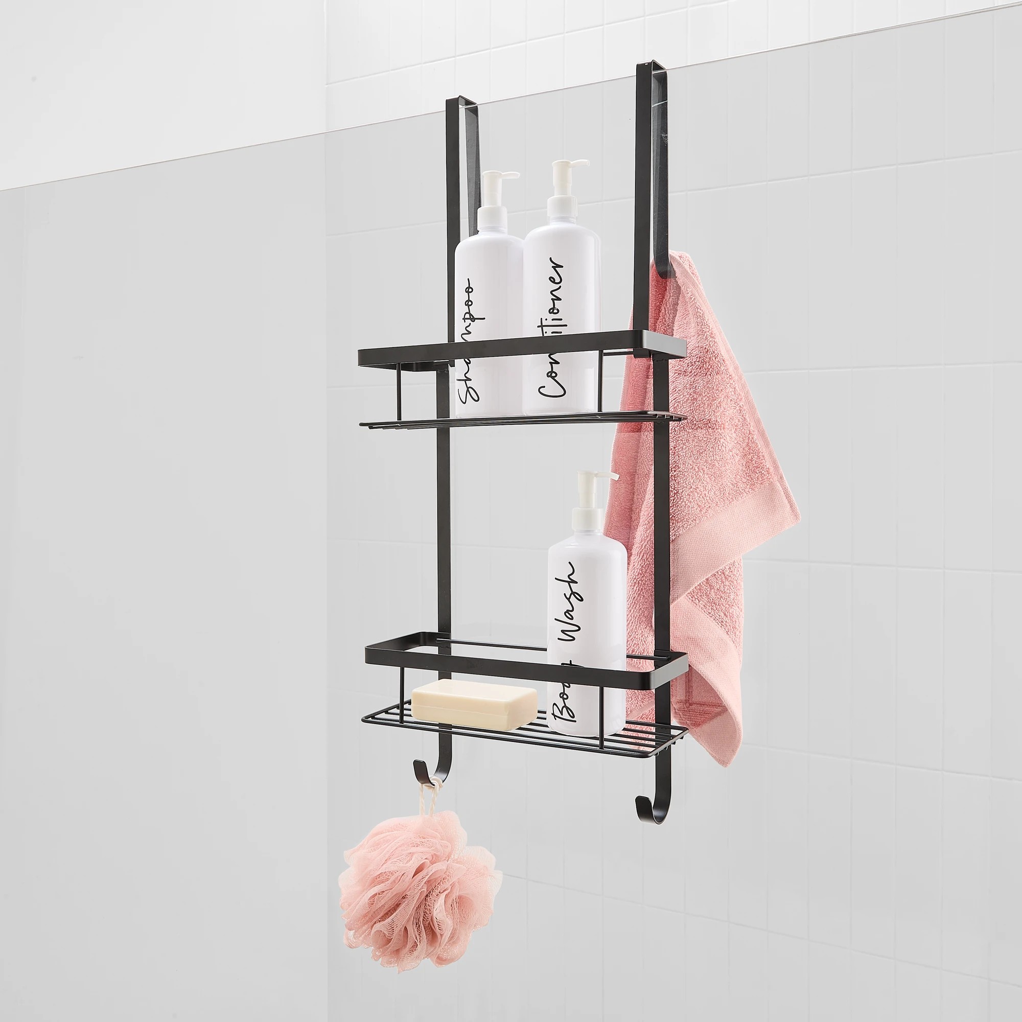 1 Over Door Shower Caddy - Black, 1 of 7