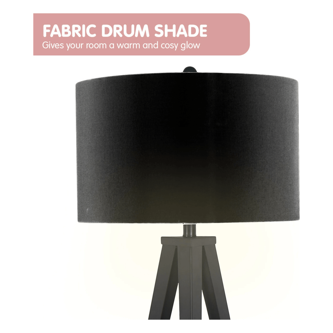 5 Sarantino Minimalist Modern Tripod Floor Lamp Black, 5 of 6