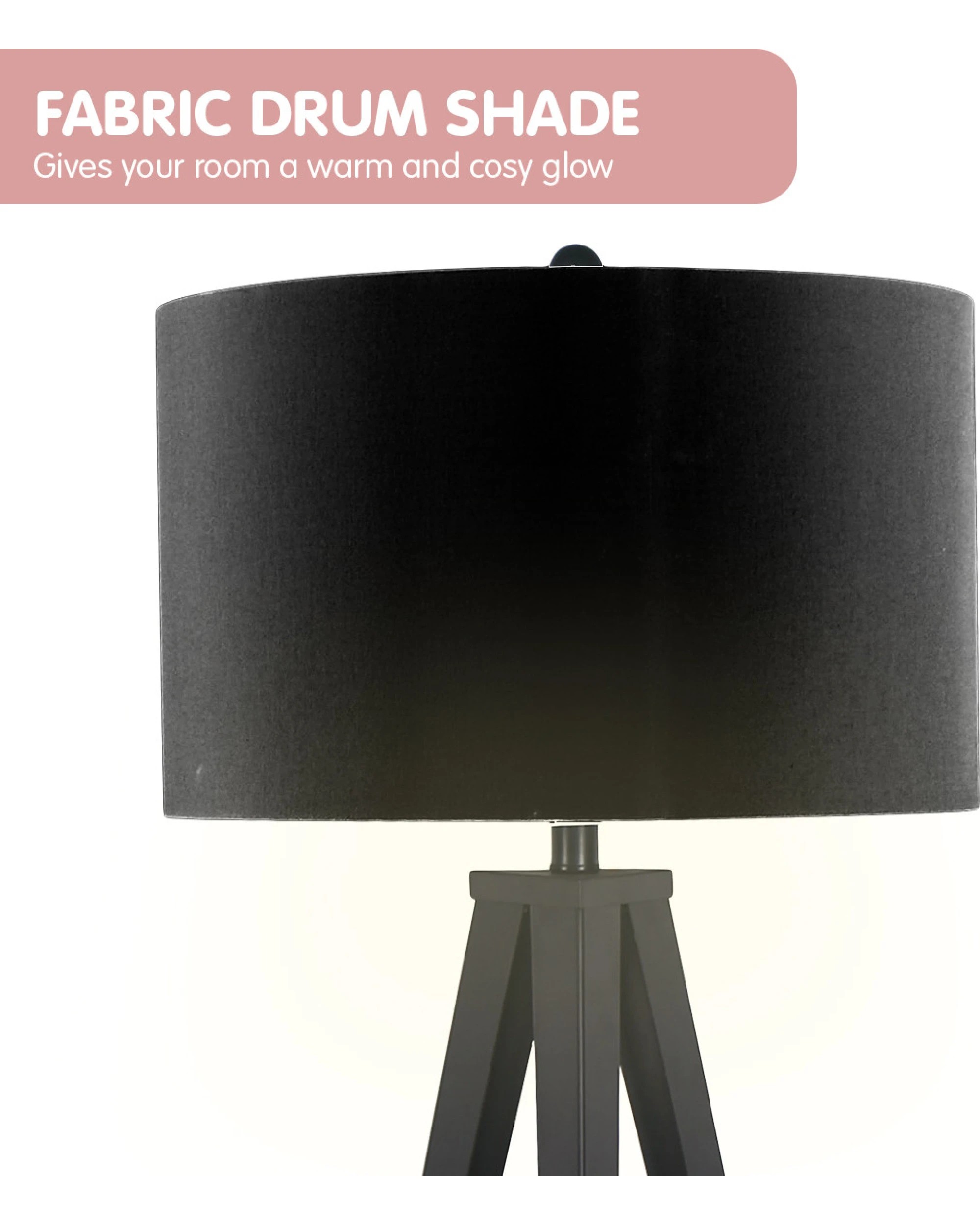 5 Sarantino Minimalist Modern Tripod Floor Lamp Black, 5 of 6