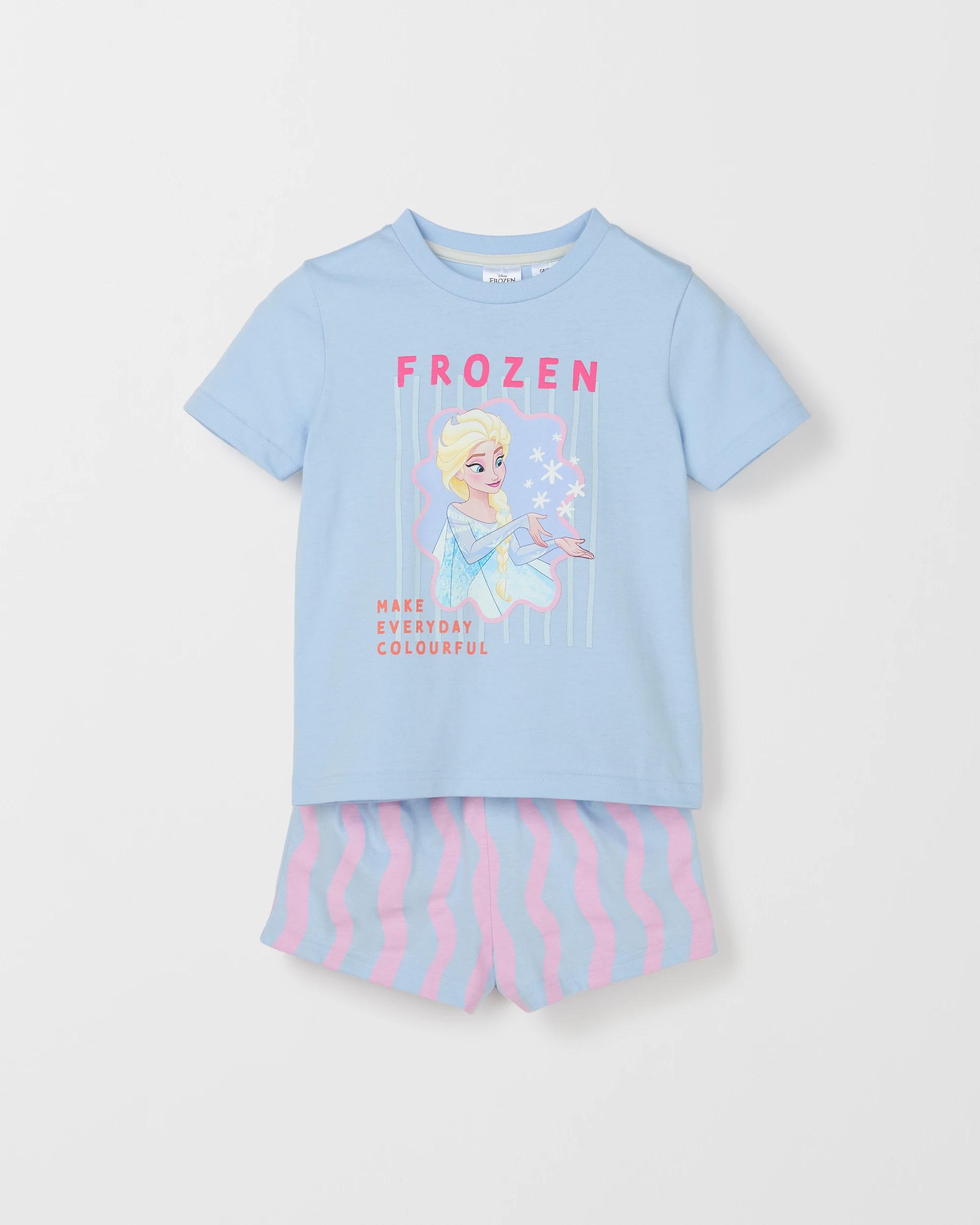 4 Disney Organic Cotton 2 Pack Younger Girls Pyjama Set FROZEN, 4 of 7