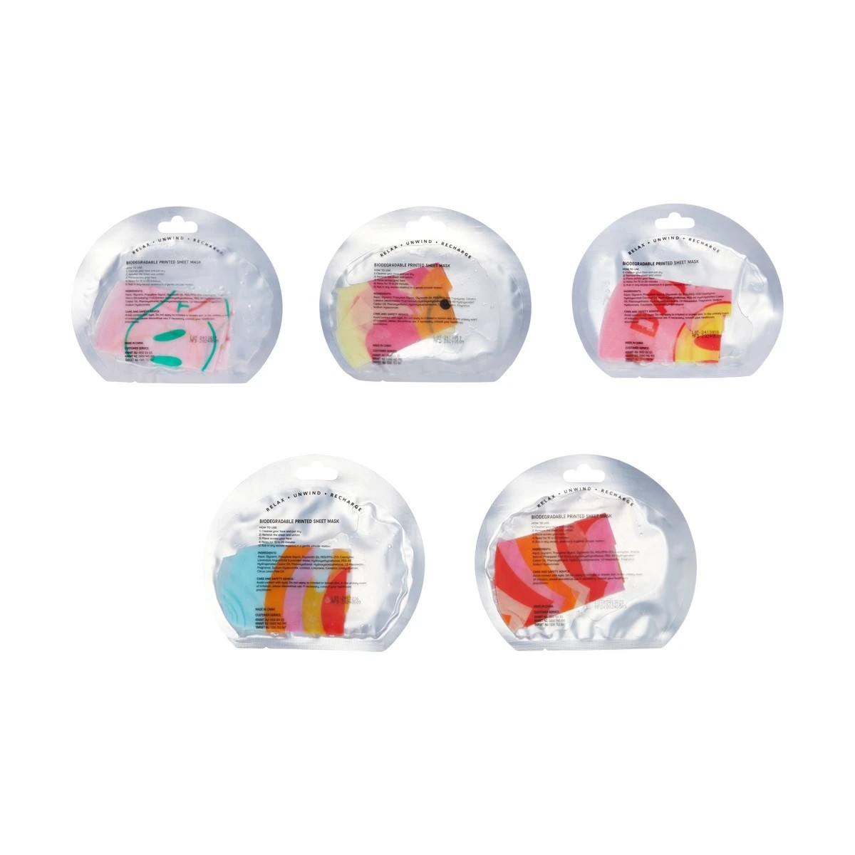 4 OXX Skincare 5 Pack Funky Vibes Printed Sheet Mask, 4 of 5