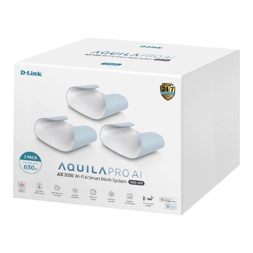 2 D-Link M30 Aquila Pro AX3000 Dual-Band Mesh WiFi Router 3pk, 2 of 6