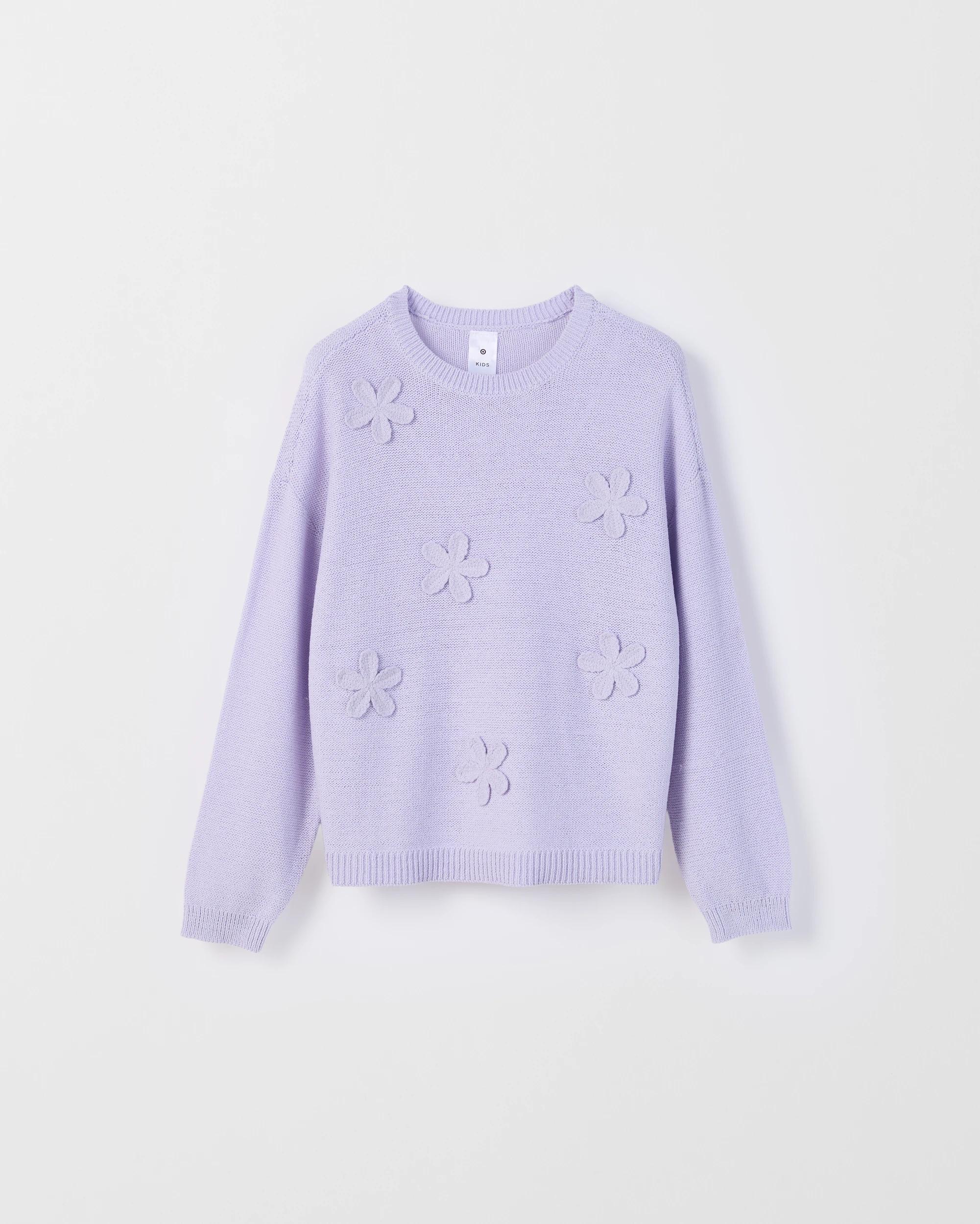 1 Target Kids Lightweight Knit Jumper THISTLE, 1 of 1