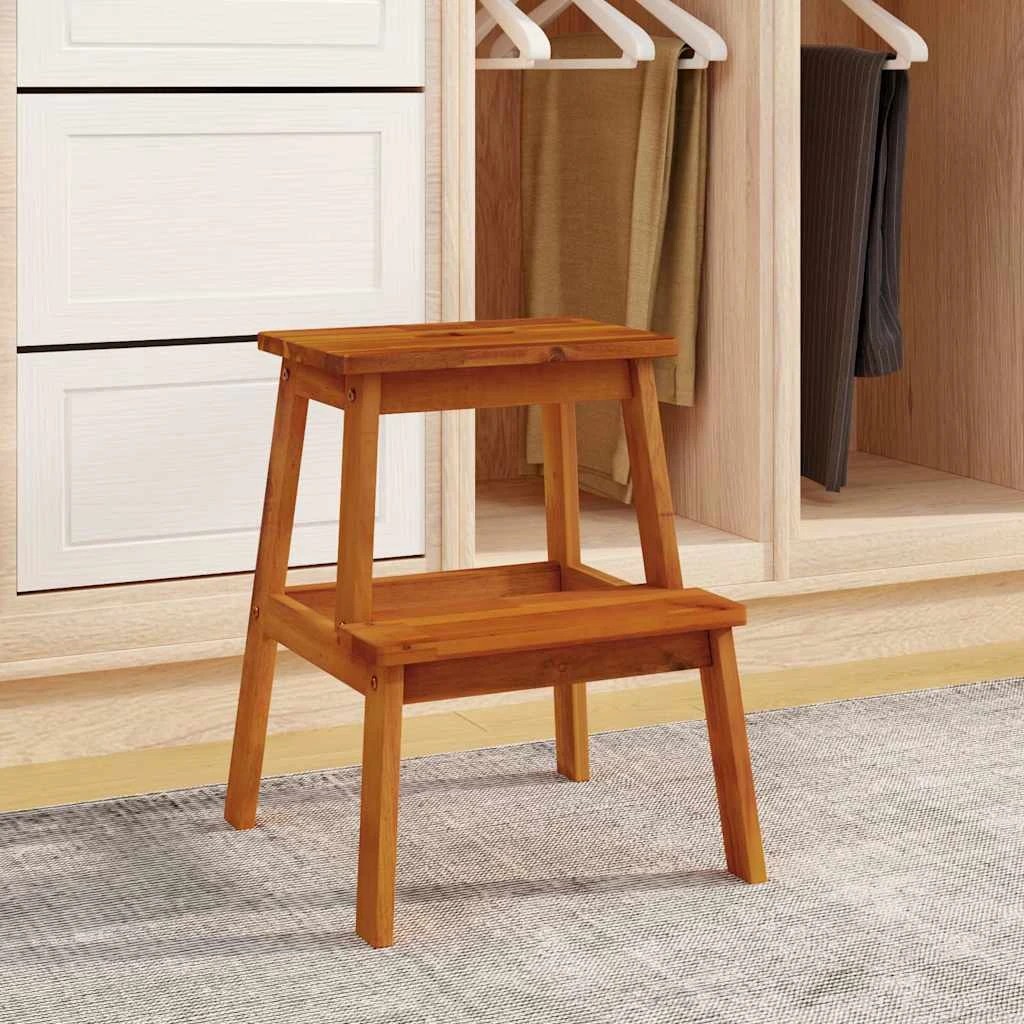 3 vidaXL 2 step stool Durable - Brown, 3 of 8