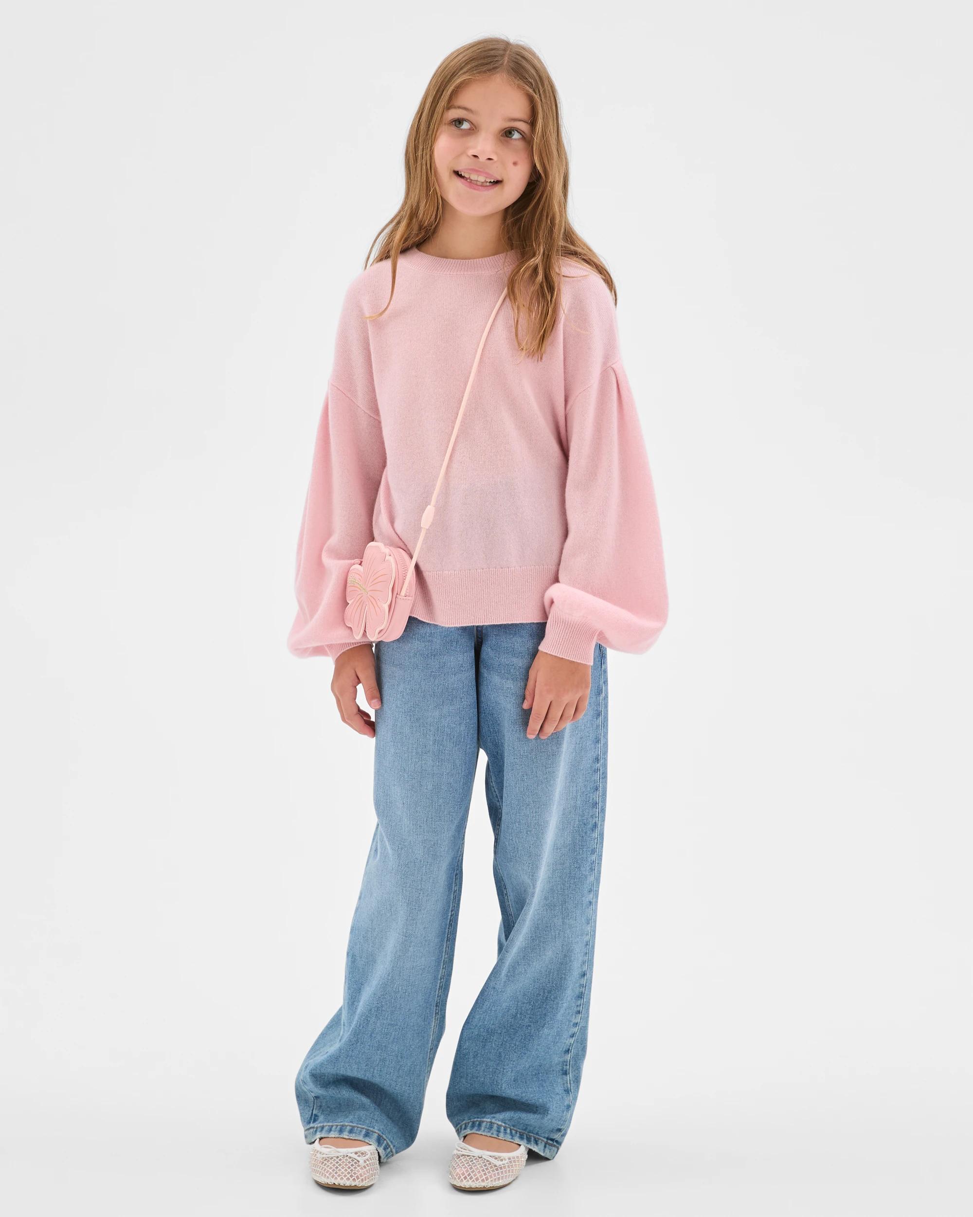 1 Target Kids Cashmere Long Sleeve Knit Jumper PINK, 1 of 7