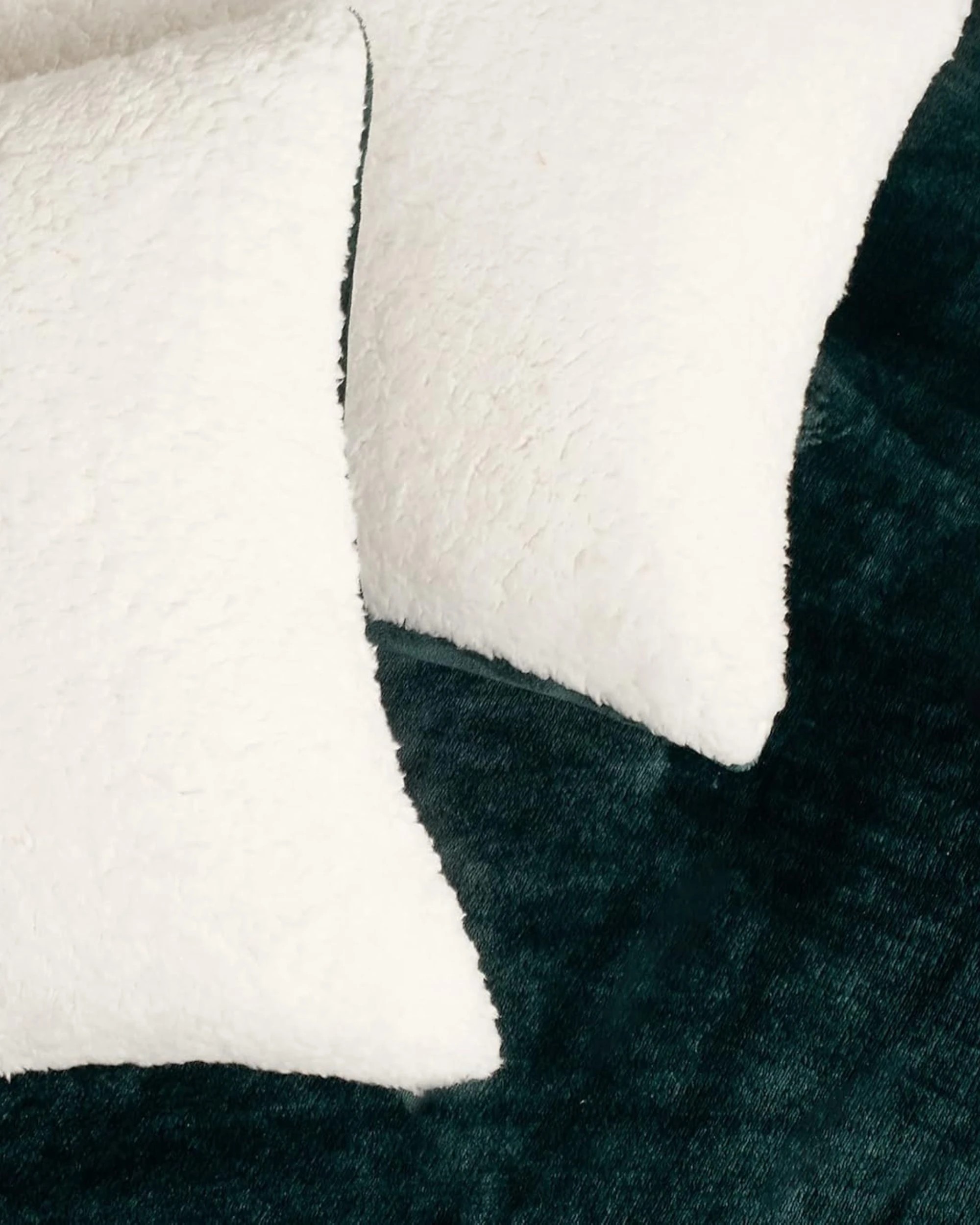 7 Gioia Casa 2-in-1 Teddy Sherpa Quilt Cover Set Warm Reversible - Super King Bed - Emerald Green, 7 of 8