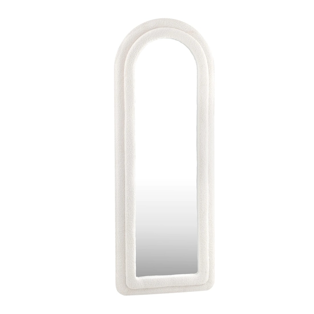 1 Oikiture 1.6m Full Length Mirror Boucle Frame Floor Mirrors Dressing Bedroom
 - White, 1 of 9
