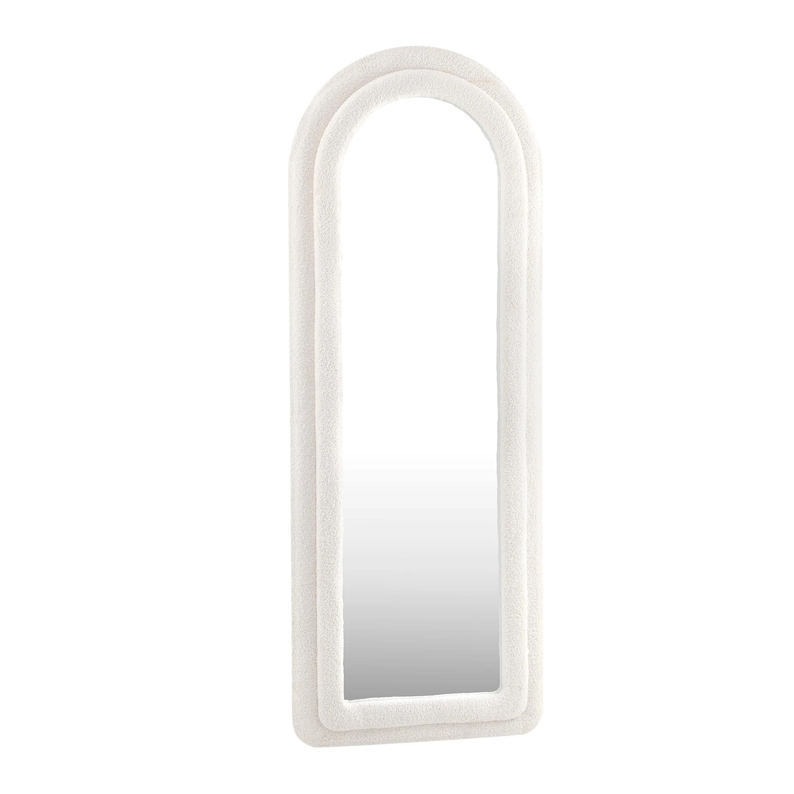 1 Oikiture 1.6m Full Length Mirror Boucle Frame Floor Mirrors Dressing Bedroom
 - White, 1 of 9