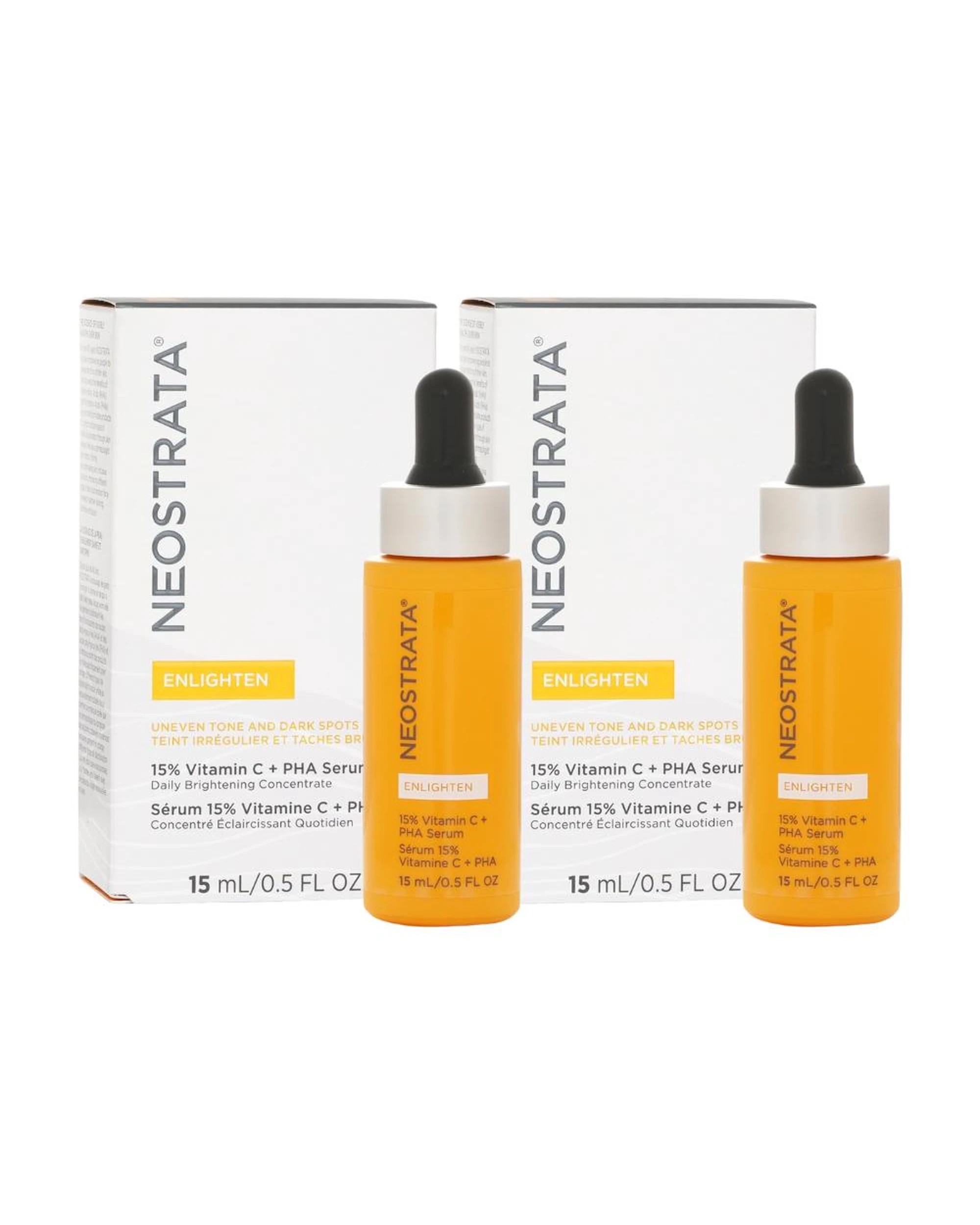 1 2 x Neostrata Enlighten 15% Vitamin C & PHA Serum 15mL, 1 of 9