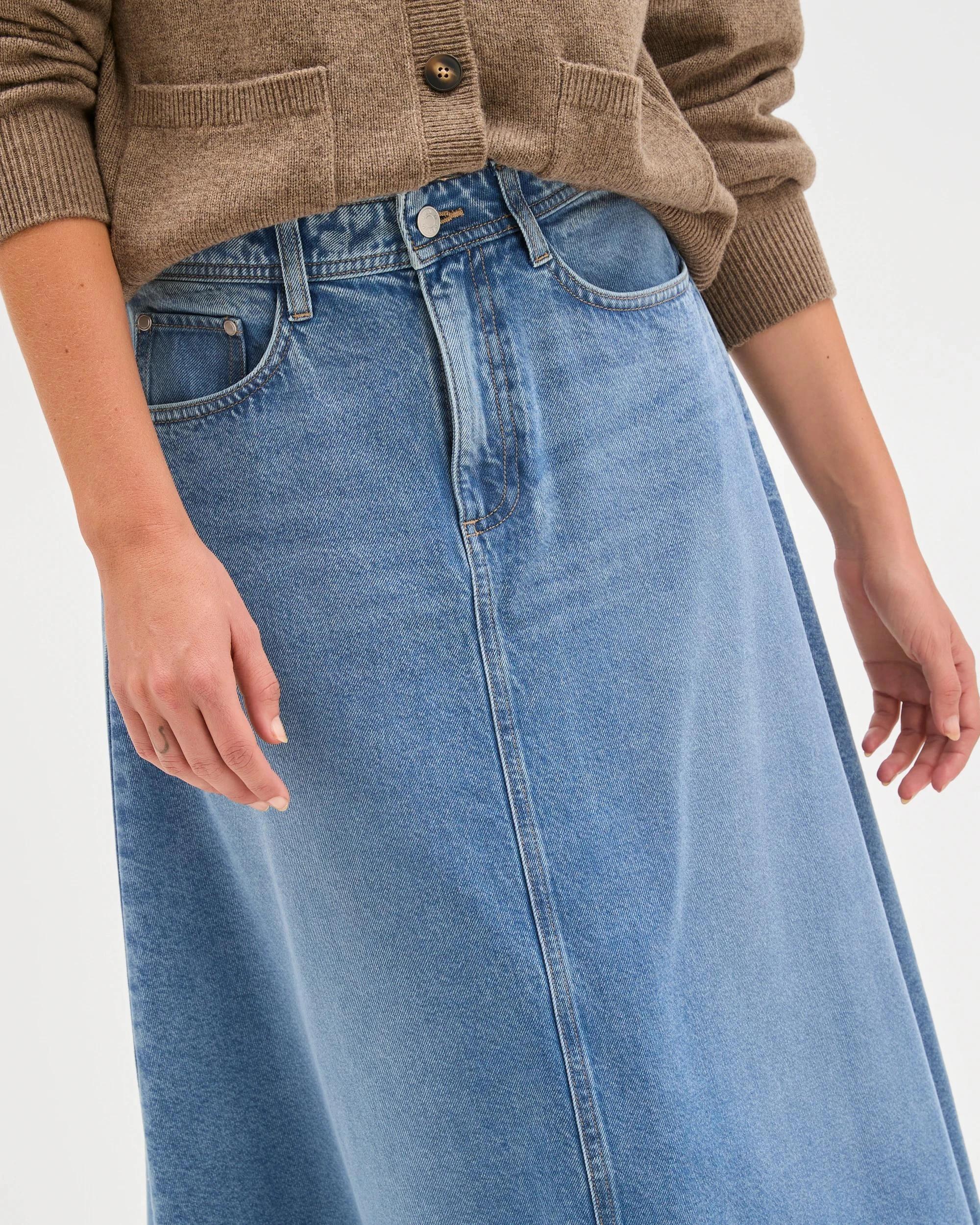 5 Target Denim Denim Maxi Skirt VINTAGE INDIGO, 5 of 6