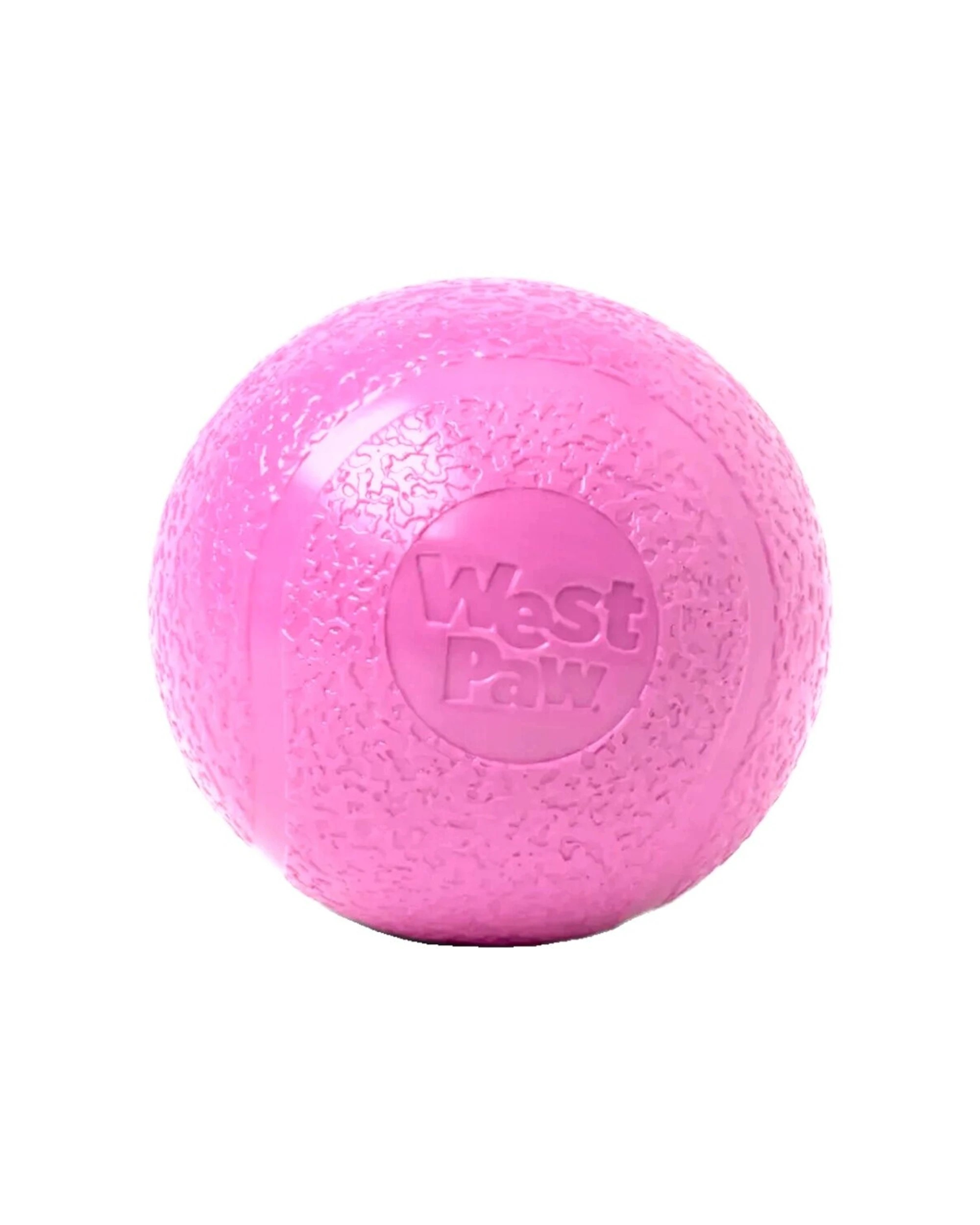 1 West Paw Echo Boundr Pet Dog Ball Soft Chew Toy Large Textured Rubber For Fetch - Pink, 1 of 1