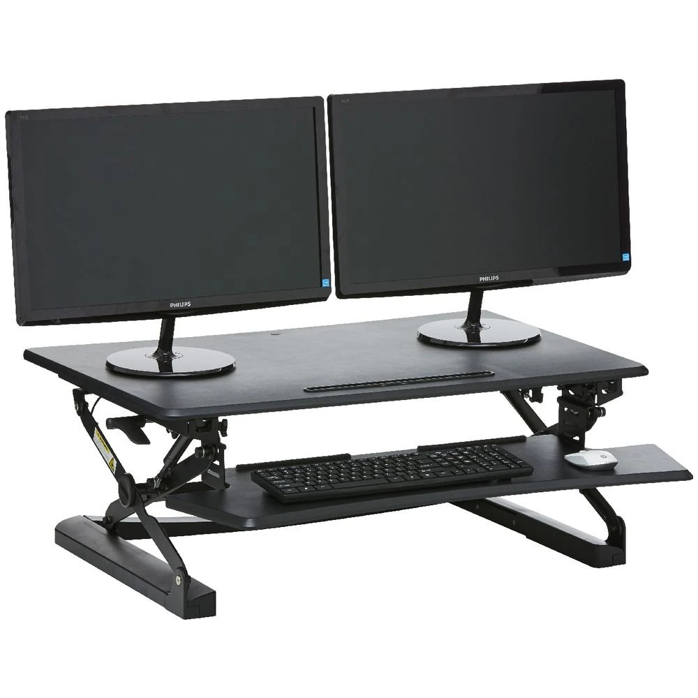 8 Stilford Professional Sit Stand Adjustable Desk Riser Black Desks, Tables and Workstations, 8 of 10