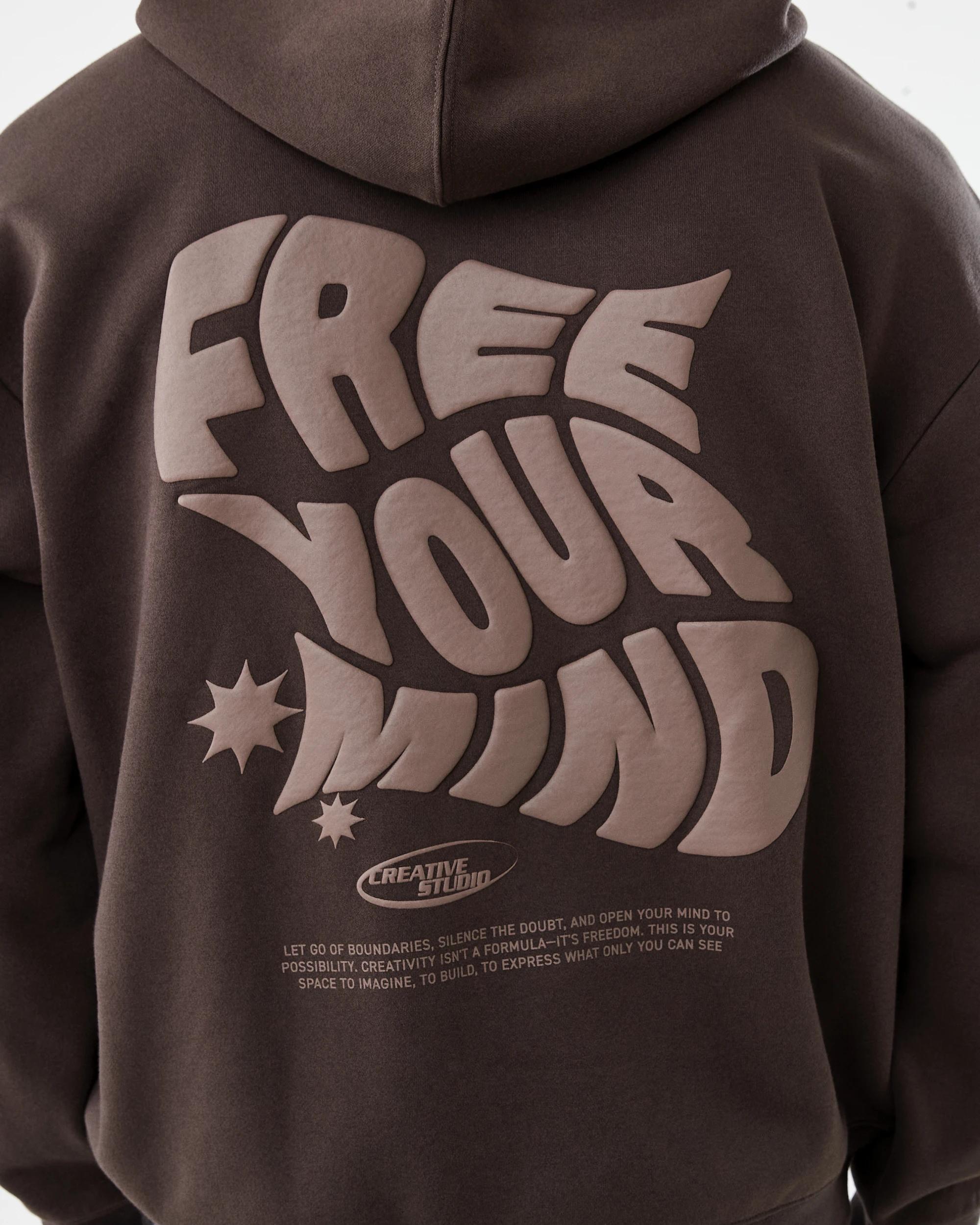 8 Oversized Boxy Print Hoodie Brn Freemd, 8 of 8