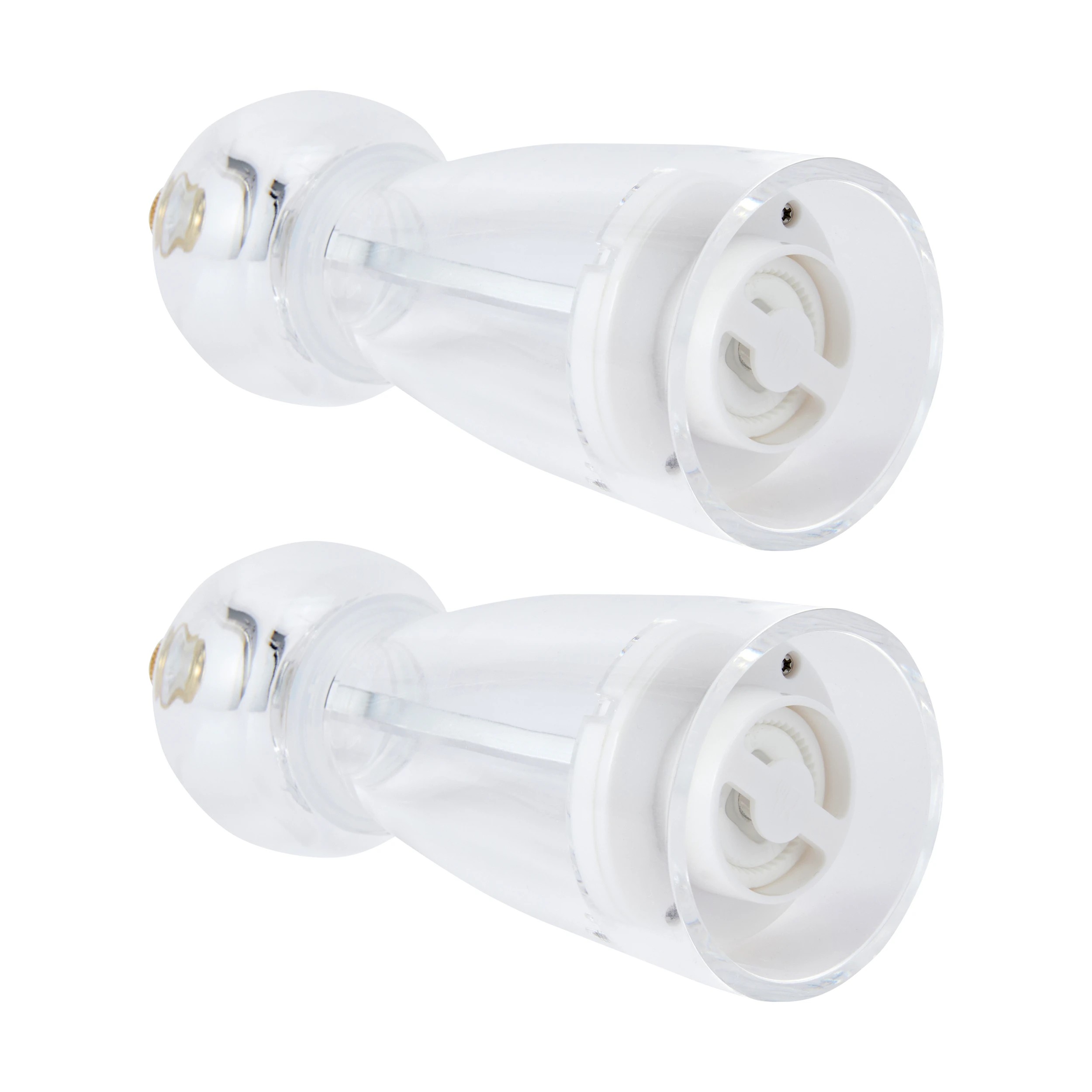 5 2 Pack Clear Salt and Pepper Grinders, 5 of 6