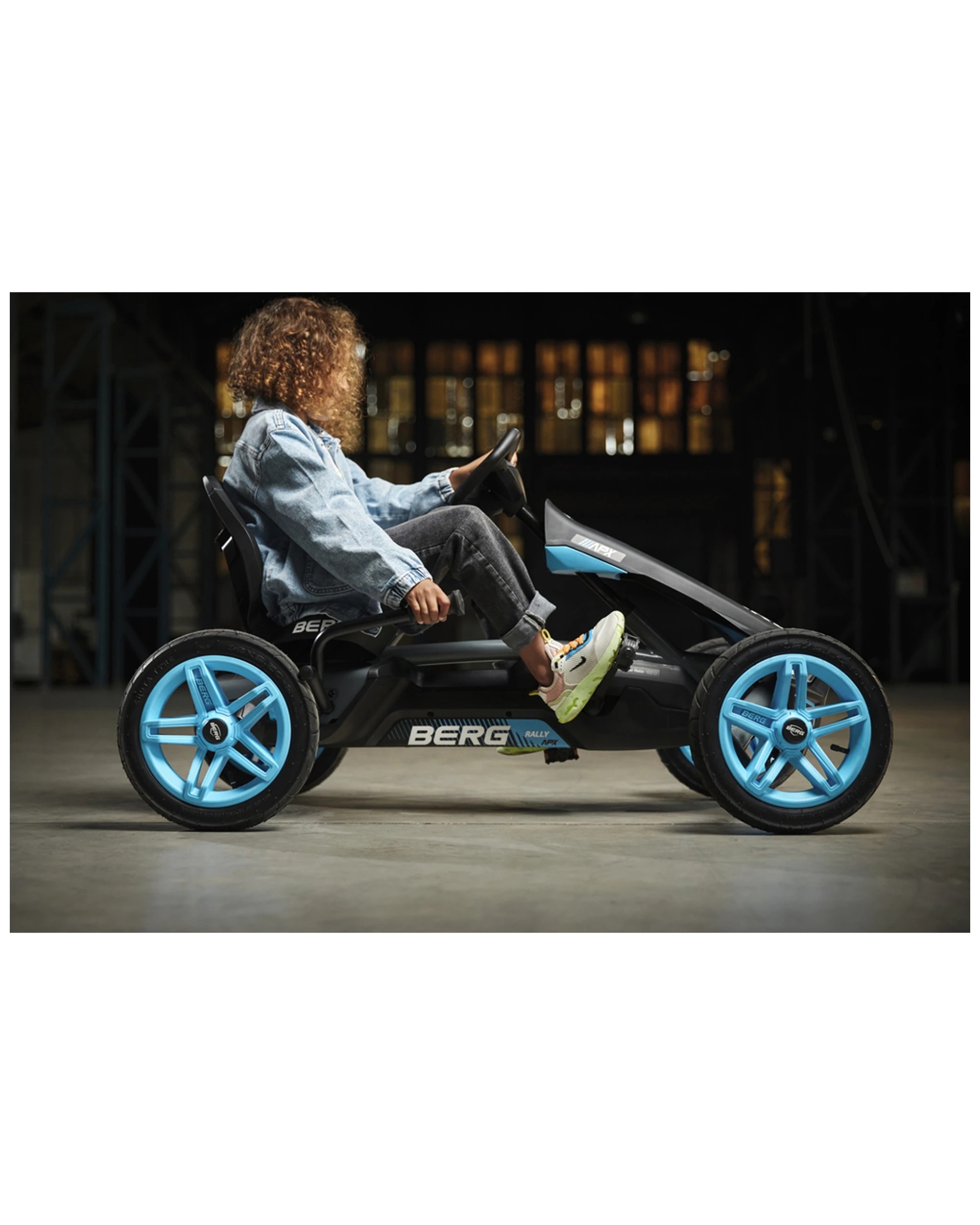 5 Berg Apx Rally 124cm Kids/children's Pedal Go Kart Ride On Cherokee Blue 4-12y - Blue, 5 of 5
