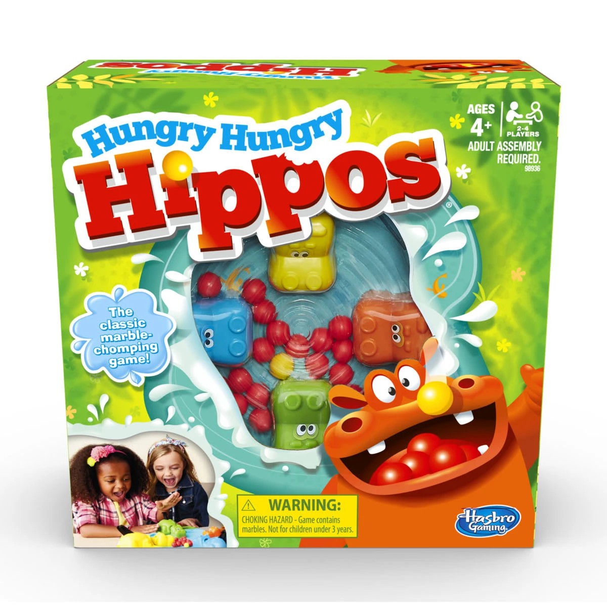 1 Hungry Hungry Hippos - The Classic Marble Chomping Board Game, 1 of 5
