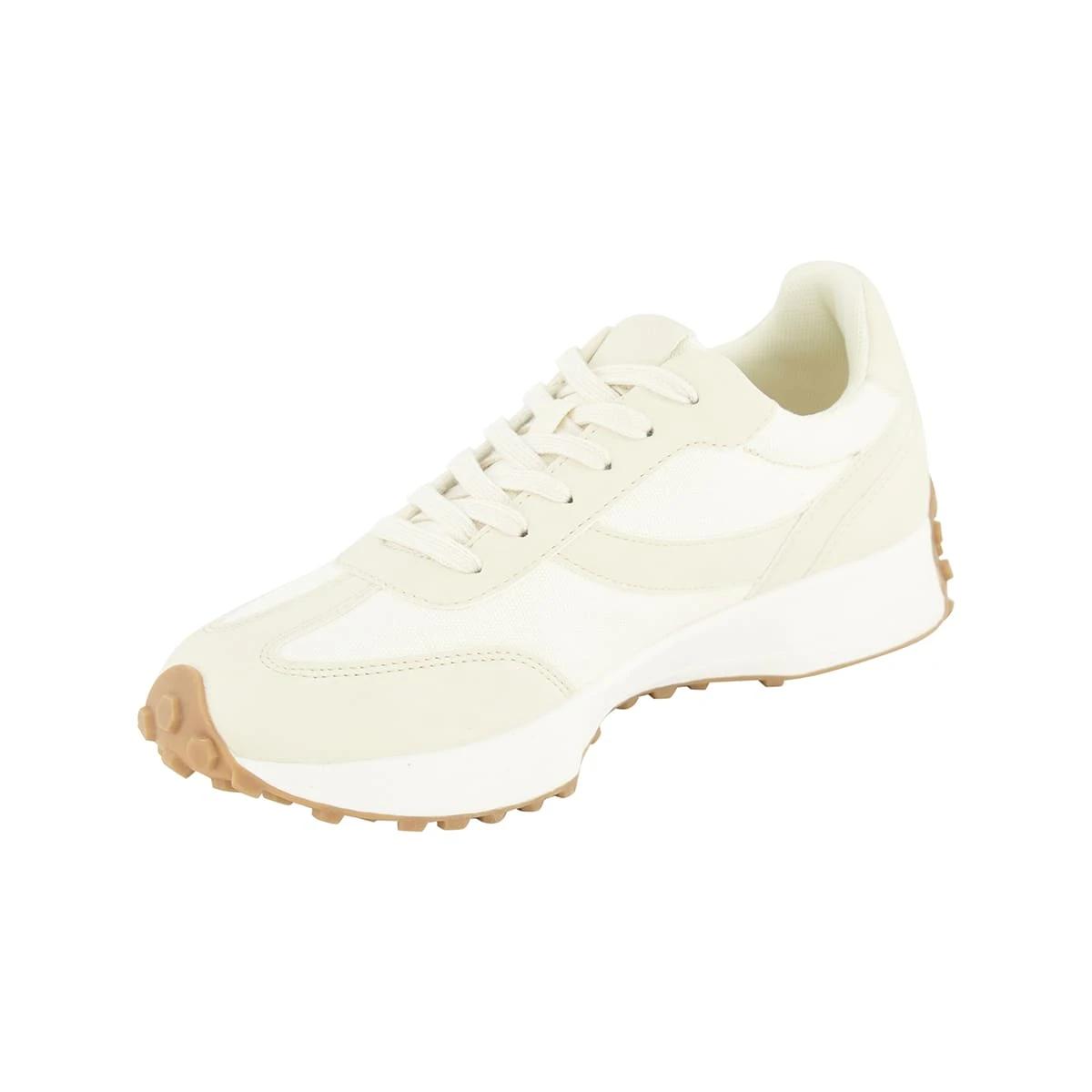3 Retro Look Lace-Up Sneakers Bone, 3 of 5