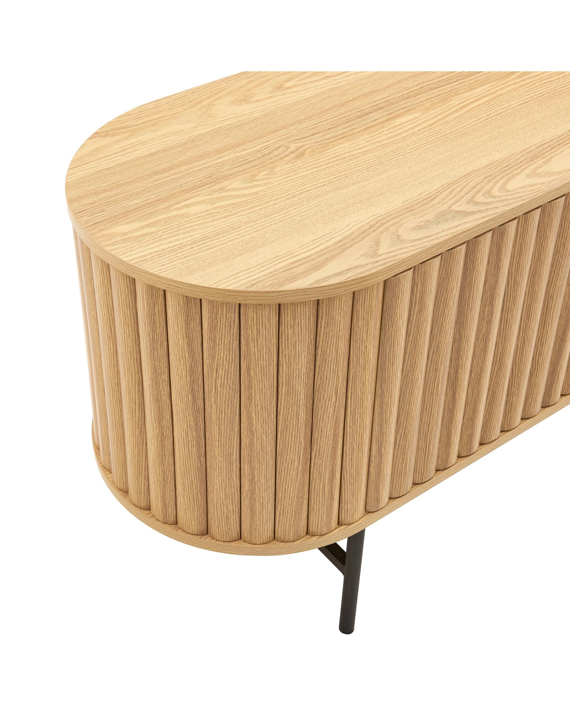 7 Kodu TV Entertainment Unit Lowline 4 Doors 180cm Oak - Natural, 7 of 8