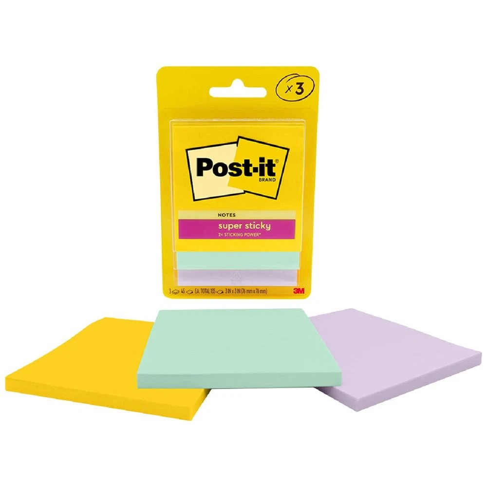 3 Post-it Super Sticky Notes 76 x 76 mm Sweets 3 Pack, 3 of 6