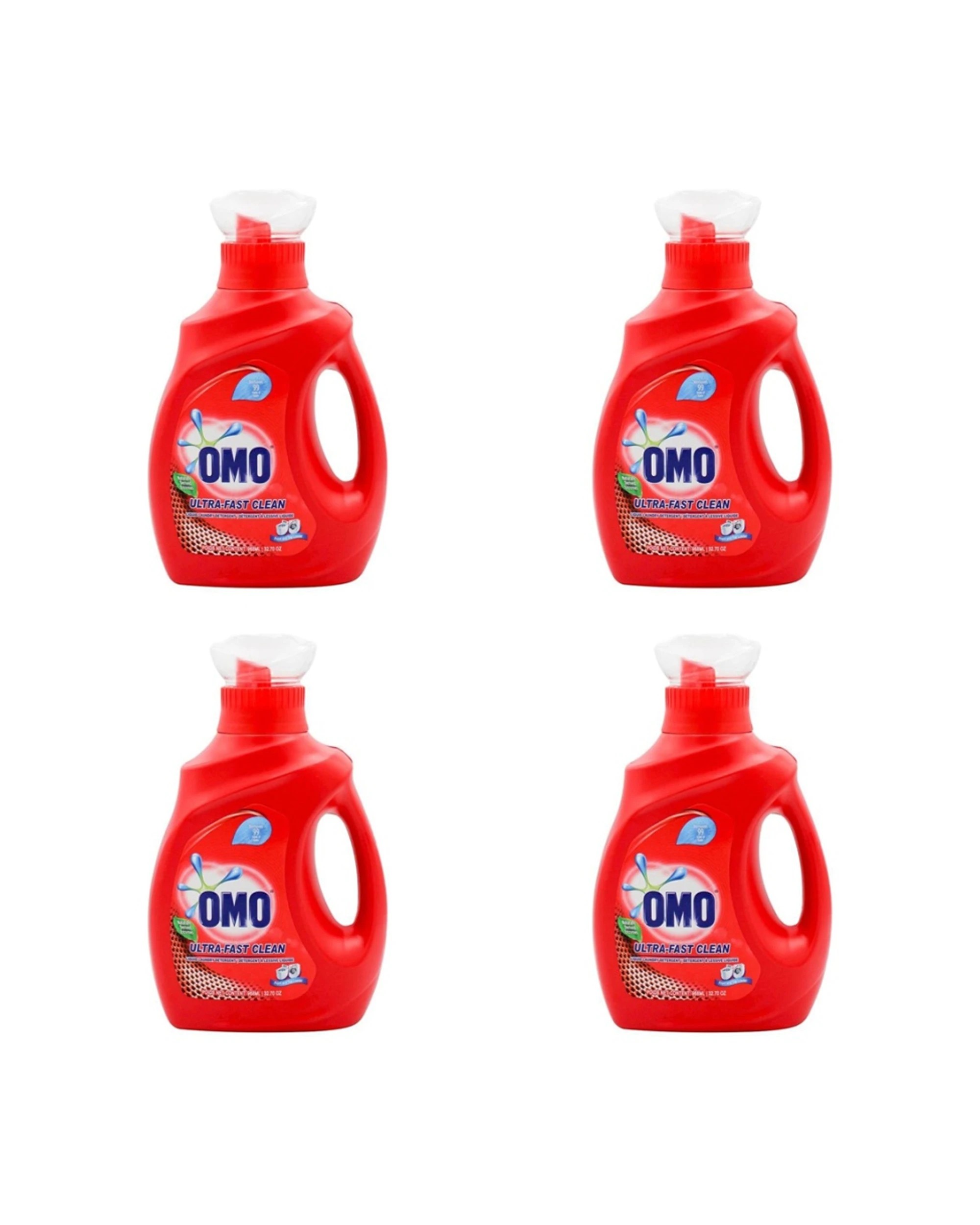 1 Omo 4PK Laundry Liquid Detergent 968mL Fast Stain Removal Ultra Fast Clean, 1 of 3