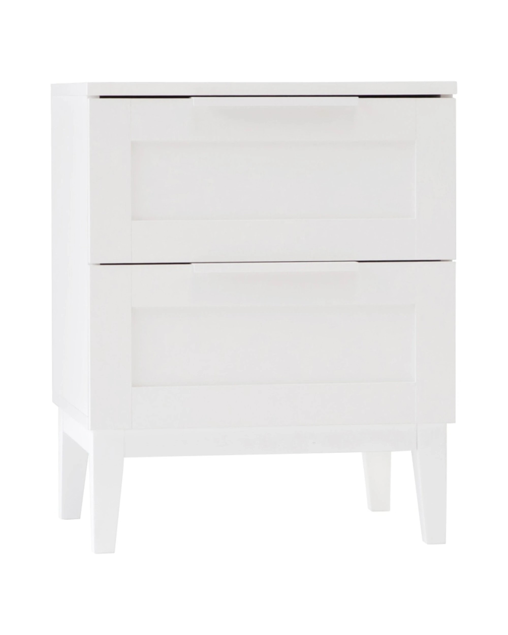 1 Alpine Bay Tenley Bedside Table 2 Drawer - White, 1 of 9