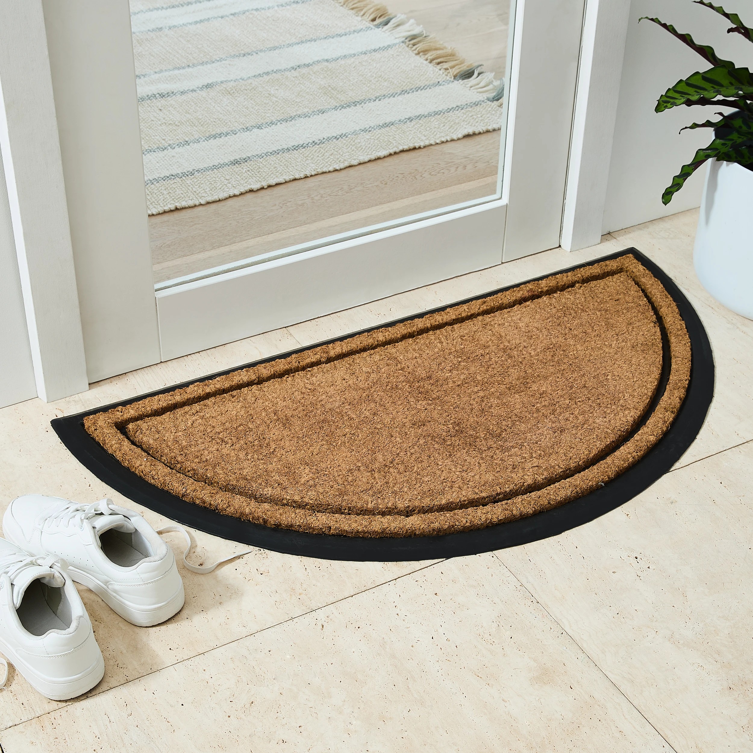 1 Semi Circle Door Mat - 99cm x 51.5cm, 1 of 5