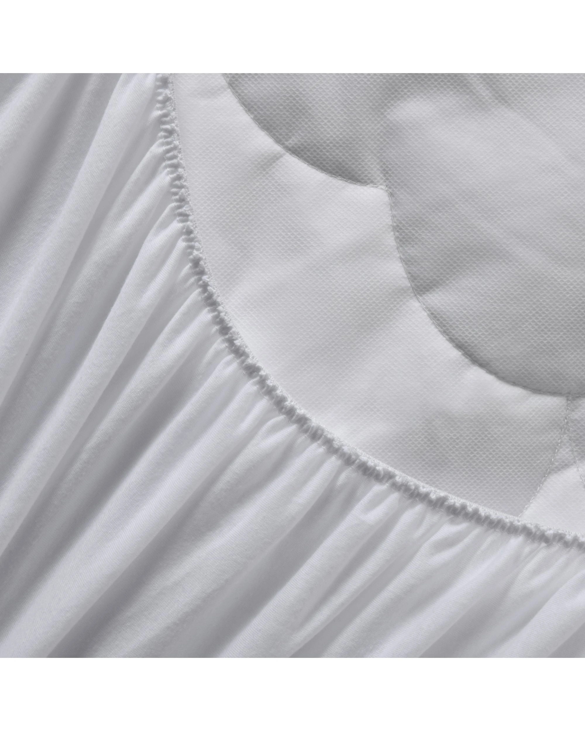 4 Dreamaker Quilted Cotton Filled Mattress Protector - Double Bed - White, 4 of 5