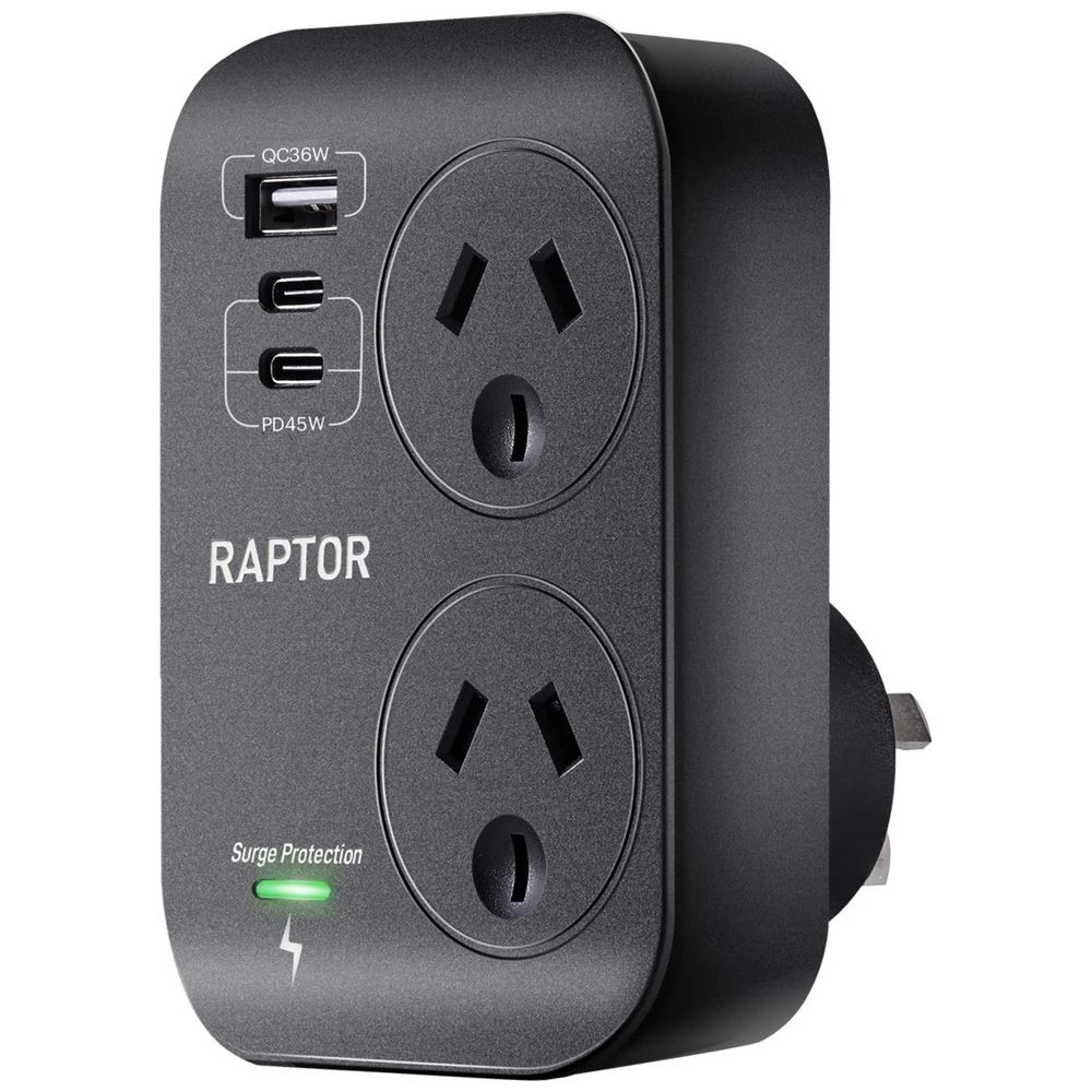 1 Jackson Raptor Surge Protected 2 Port with USB C/A, 1 of 5