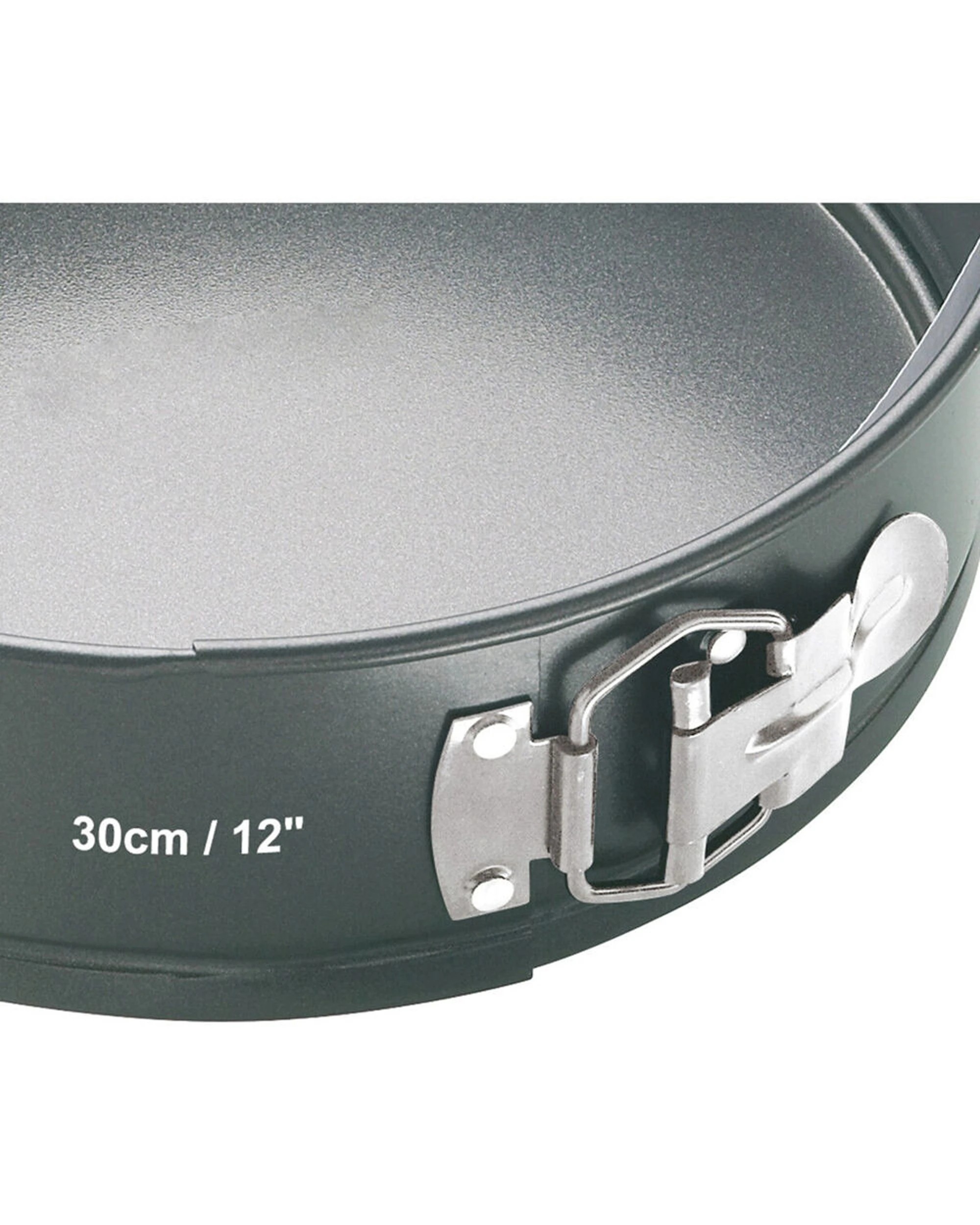 3 Mastercraft 30cm Springform Non-Stick Heavy Base Round Cake Pan 2PK - Black, 3 of 7