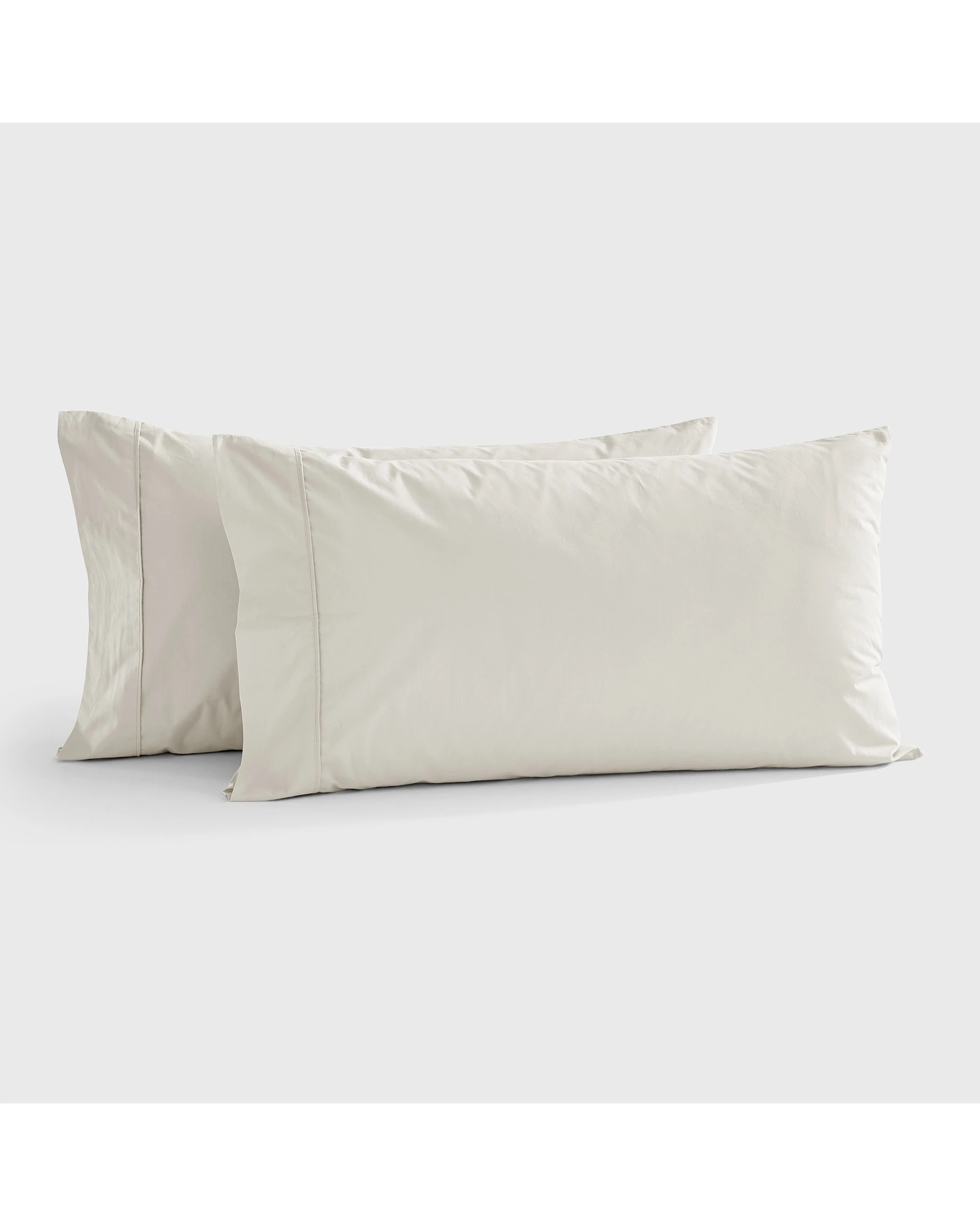 1 Dreamaker 300TC Cotton Percale King Pillowcase Twin Pack - Oat, 1 of 6