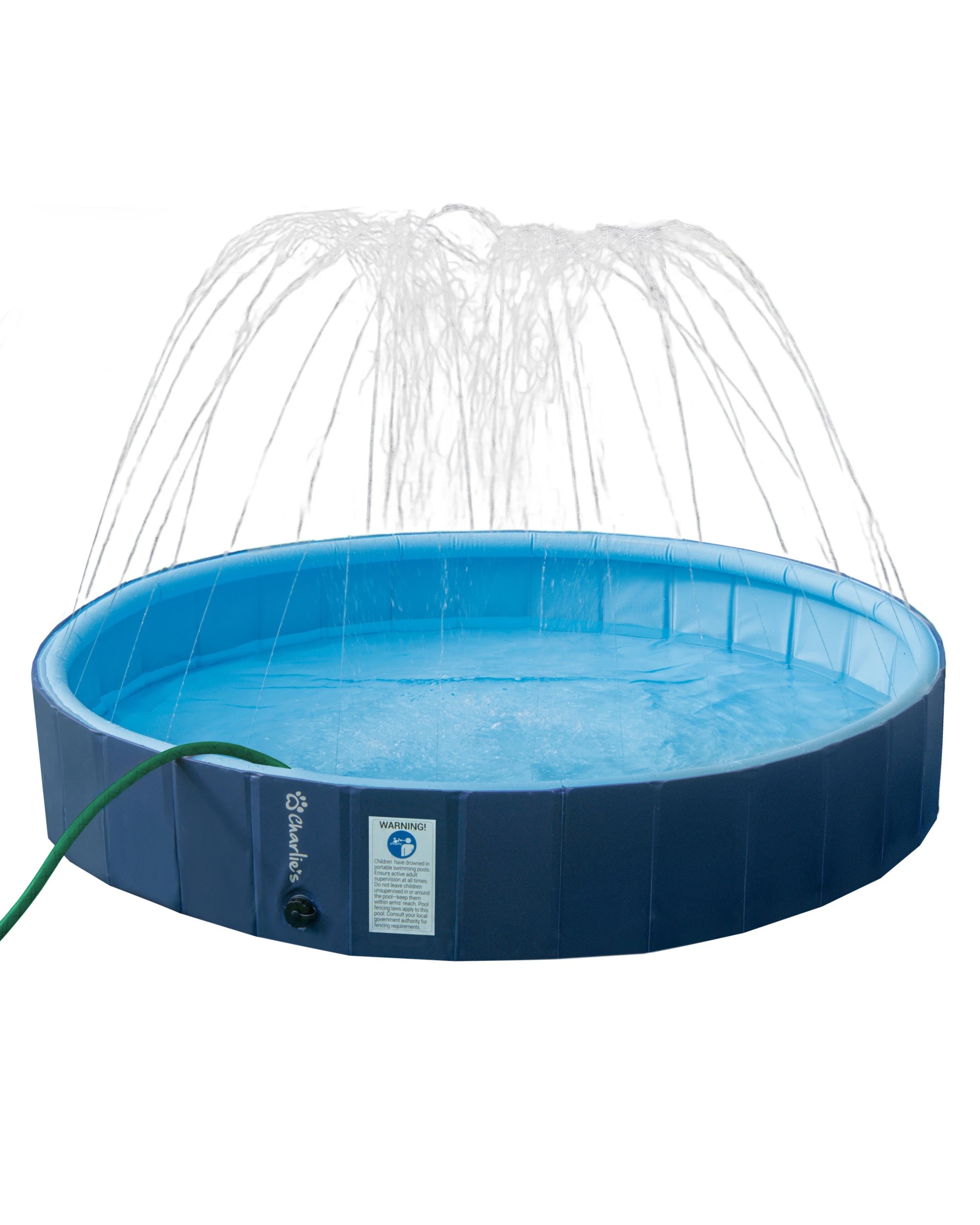 2 Charlie's Splash Society Sprinkler Dog Pool 120x30cm Large - Blue, 2 of 9
