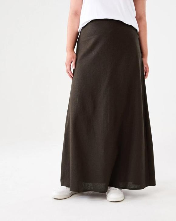 Linen Blend Maxi Skirt Kmart