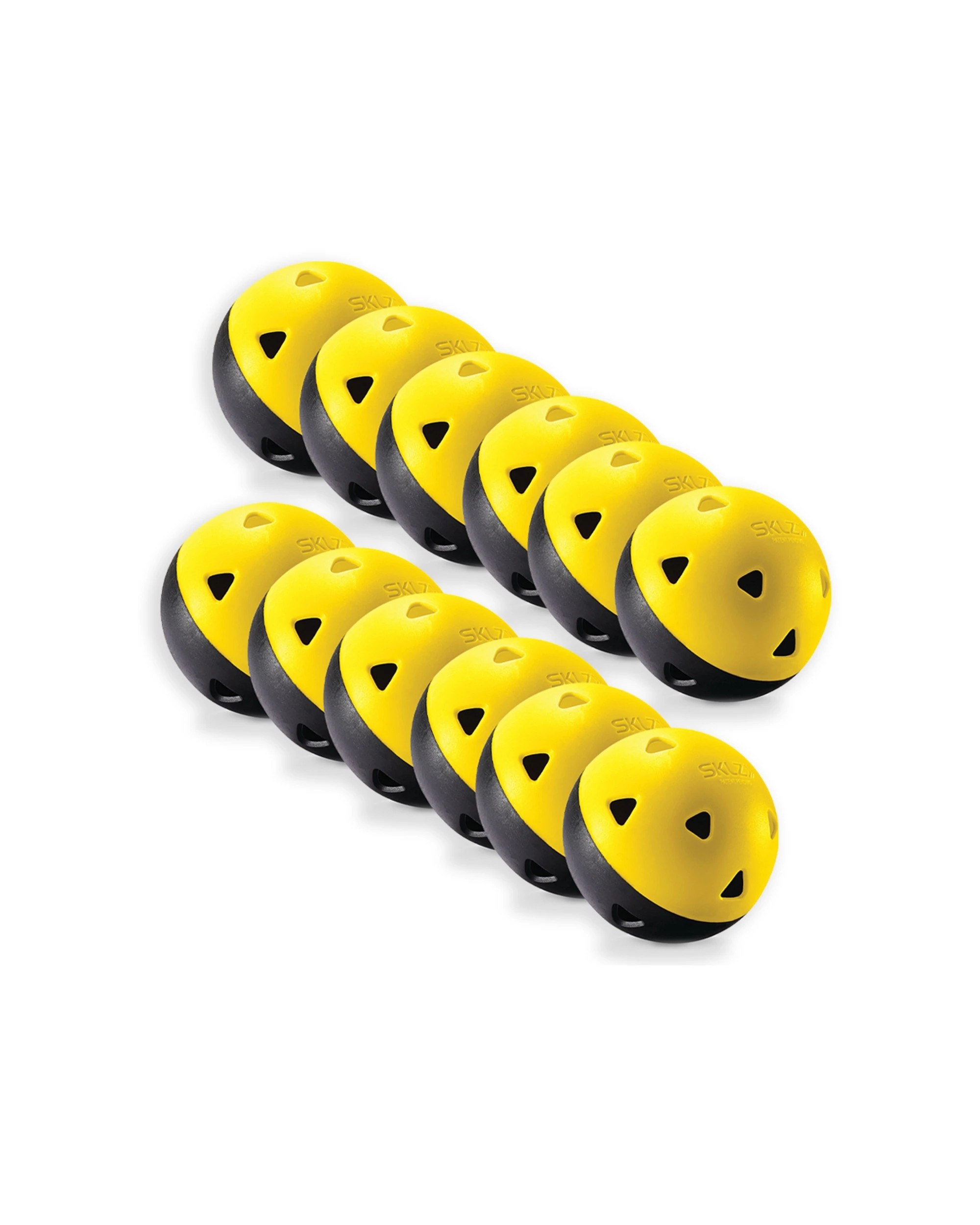 1 Sklz 12pc Mini Impact Baseball Training Balls Limited Flight Durable Pop-Back Material Pack of 12 - Yellow, 1 of 5