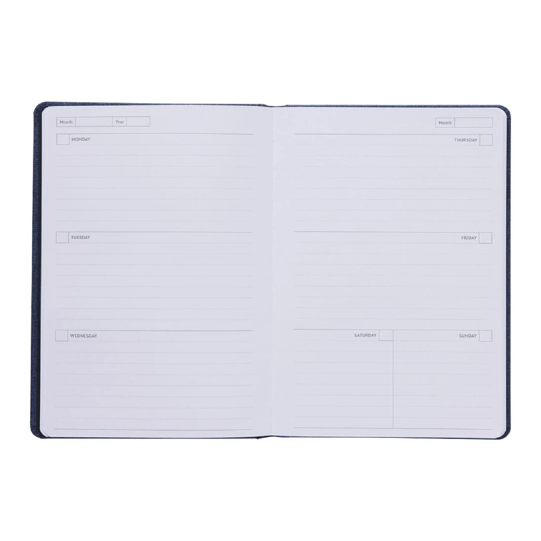 4 Otto A5 Recycled Week to View Undated Diary Navy, 4 of 6