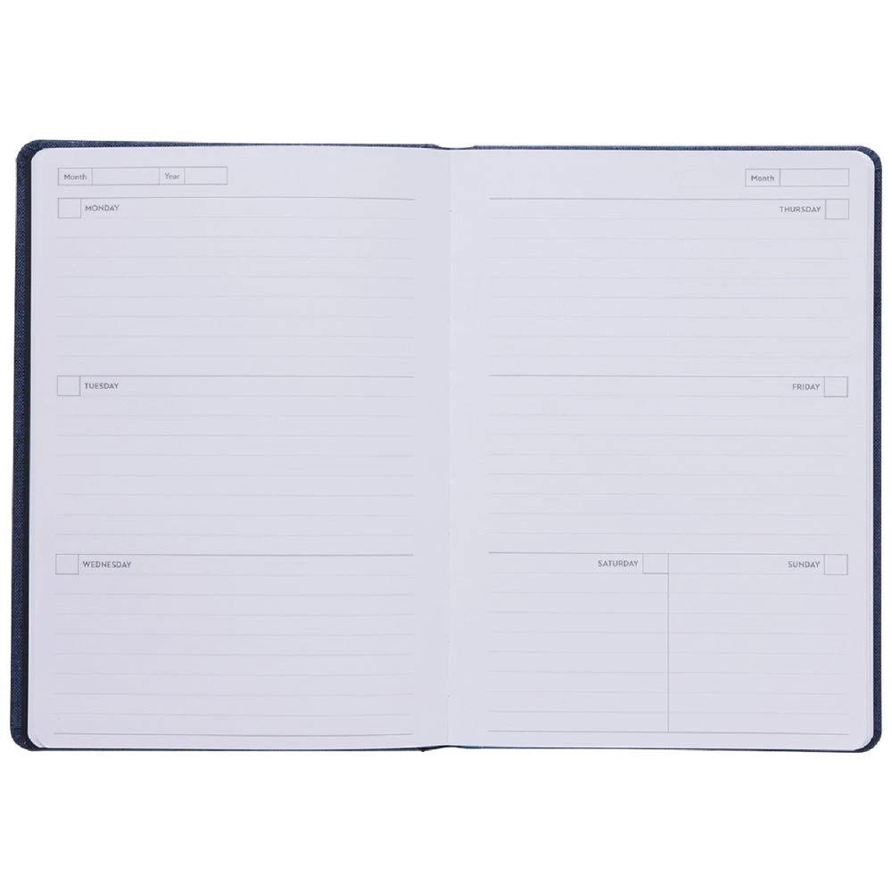 4 Otto A5 Recycled Week to View Undated Diary Navy, 4 of 6