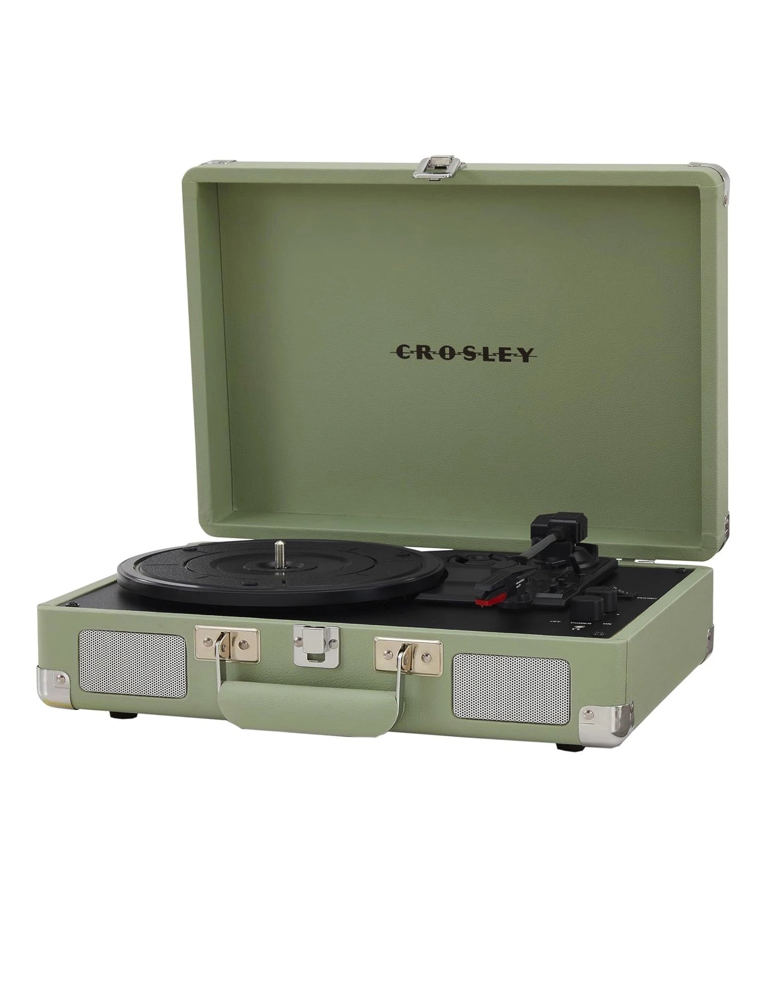 5 Crosley Cruiser Bluetooth Portable Turntable - Mint + Bundled Crosley Record Storage Display Stand - Assorted, 5 of 5